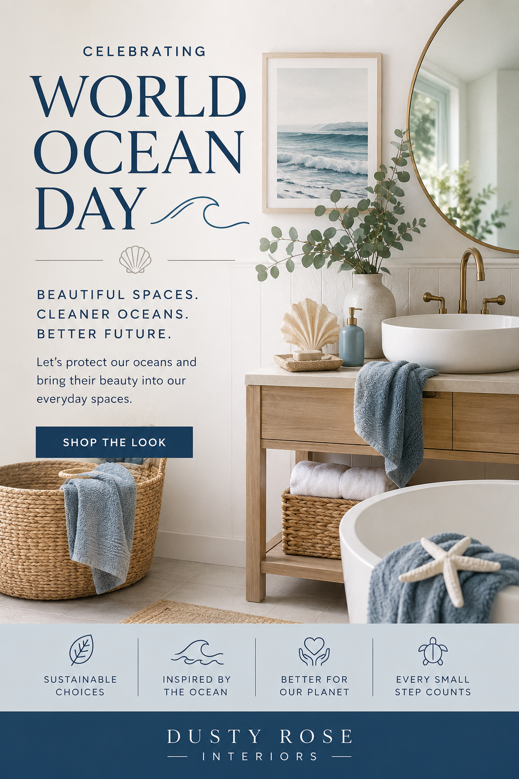 Celebrate World Ocean Day with a Serene Bathroom Retreat