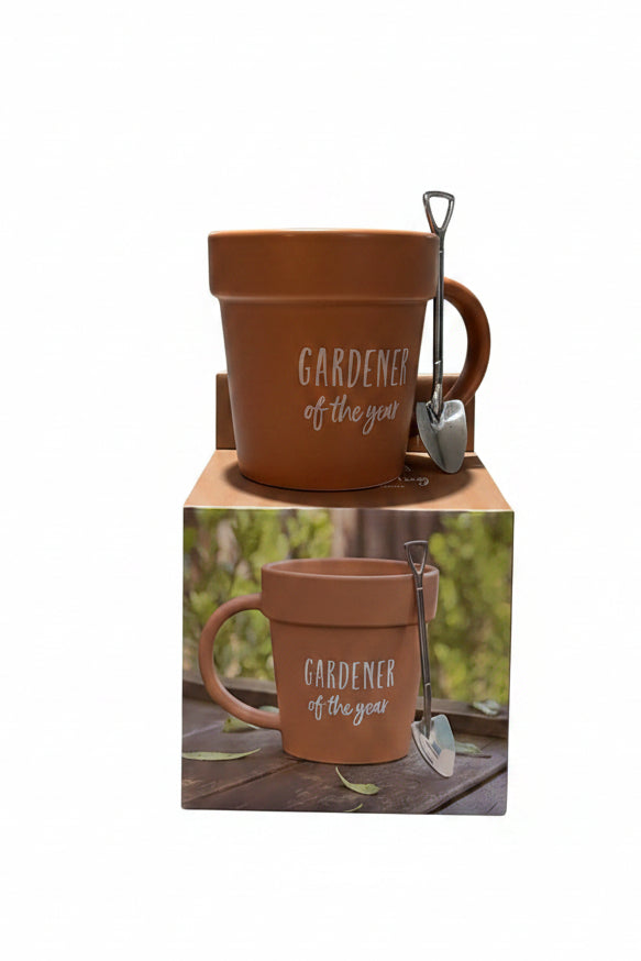 Gardener of the Year Pot Mug & Shovel Spoon