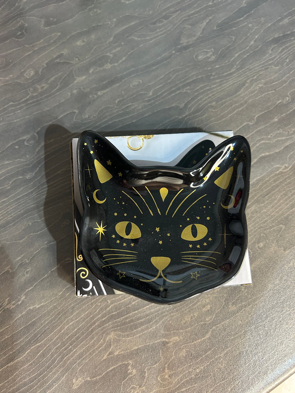 Black Cat Magick trinket dish ceramic