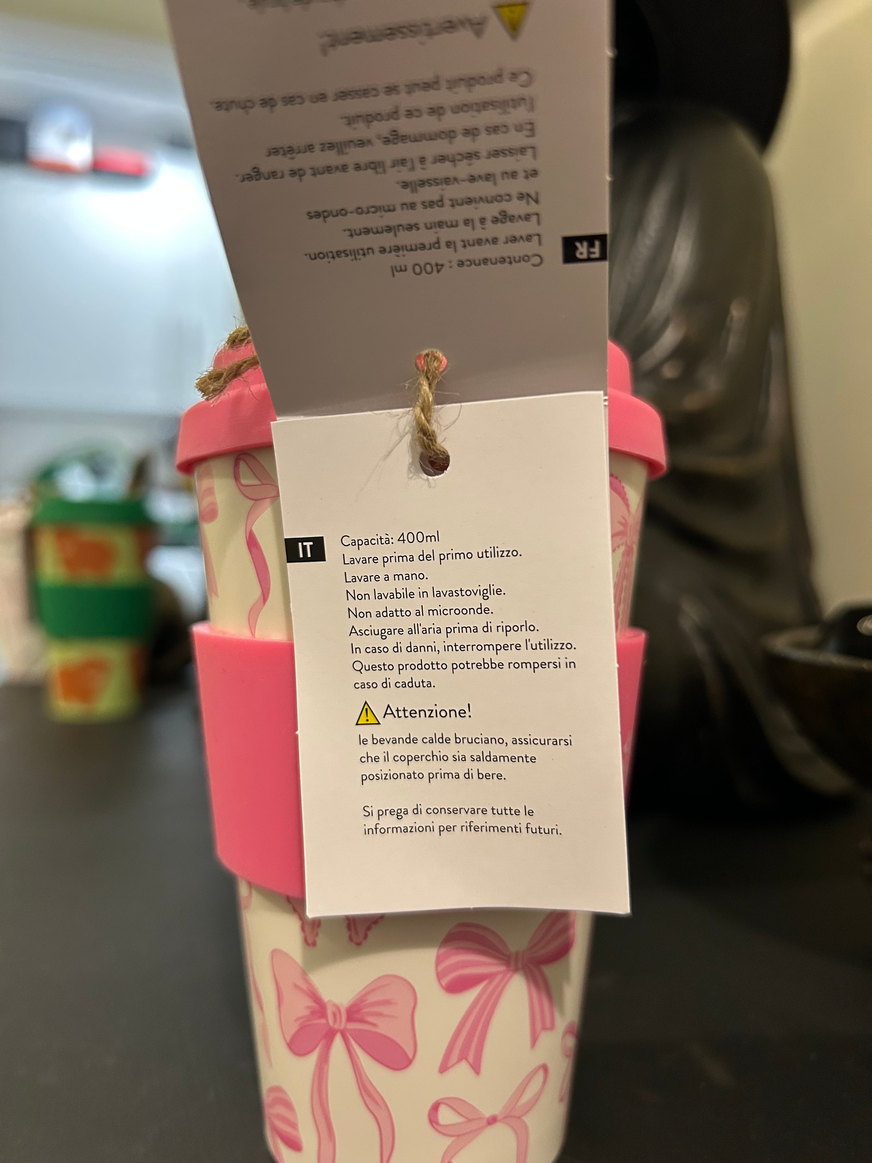 Sass & Belle Bow Design Travel Cup