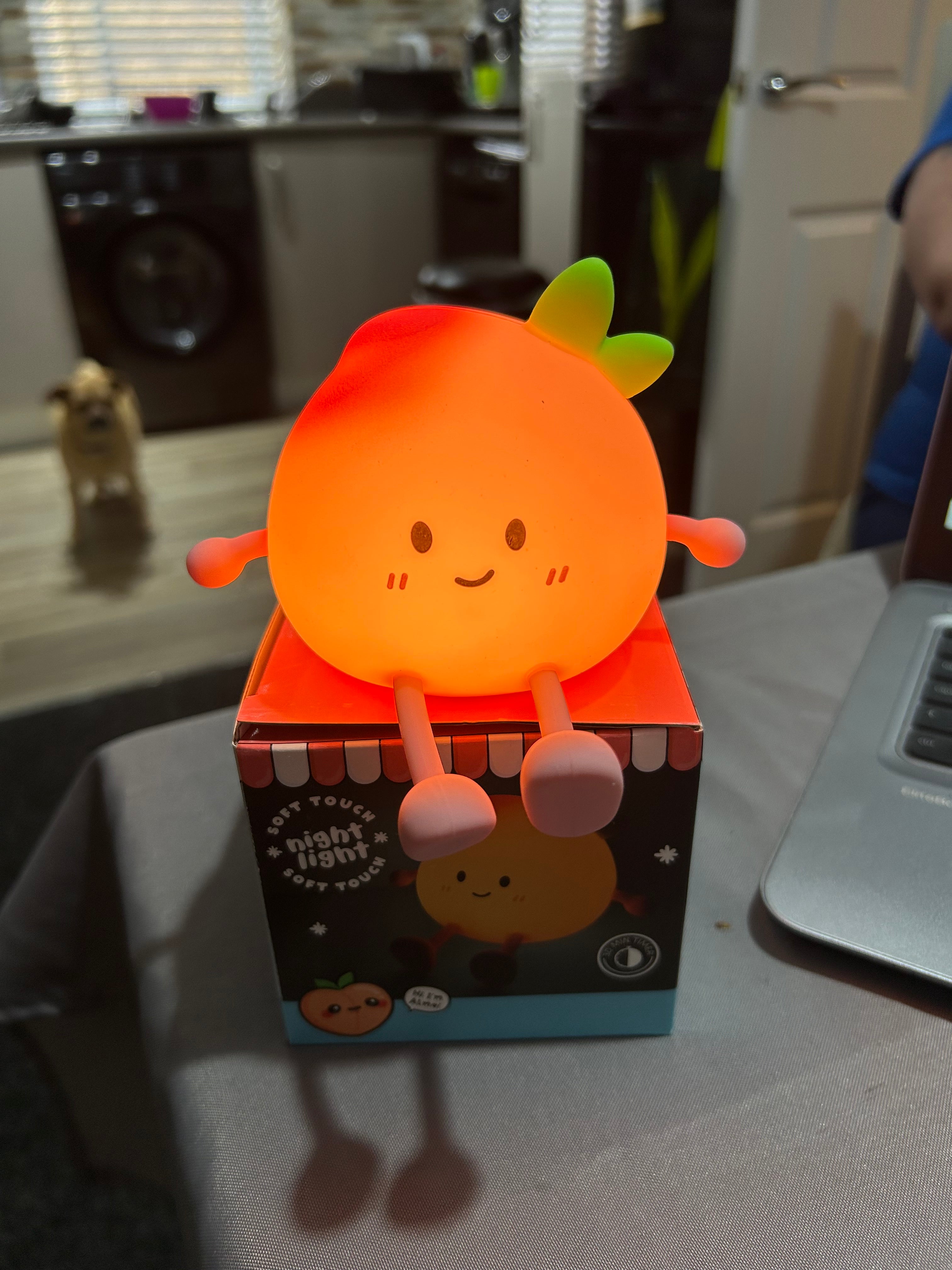 Foodimals Peach Fruit LED Night Light & Phone Stand