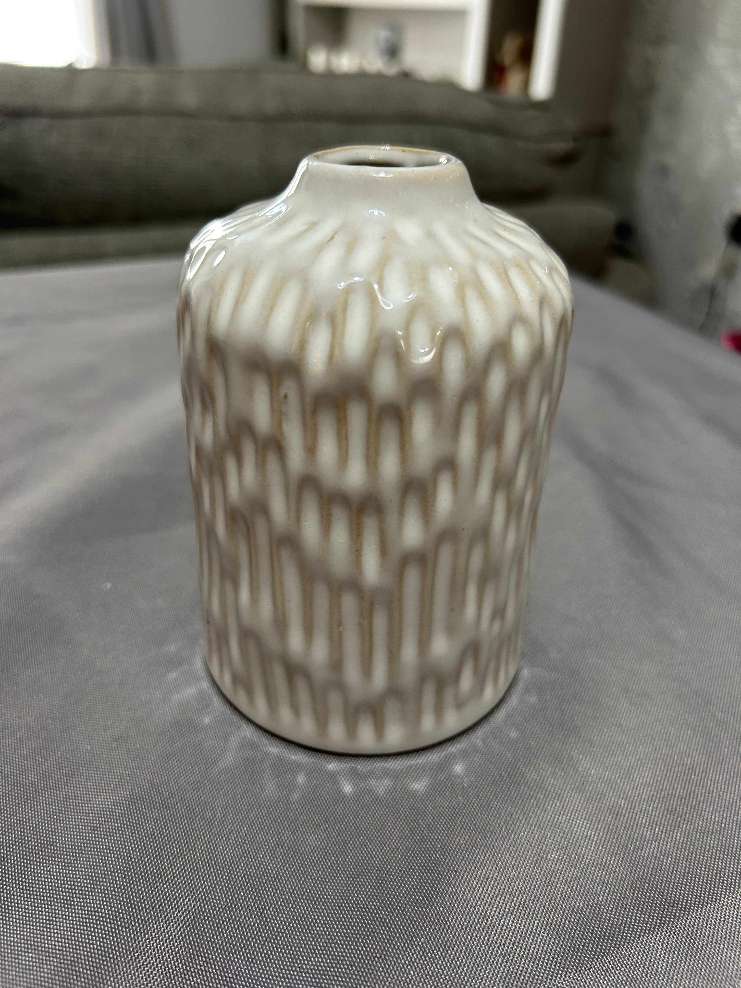 Portland Glazed Ceramic Flower Vase 11cm