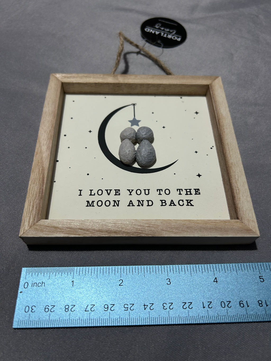 Portland Living I Love You To The Moon And Back Pebble Frame 13cm