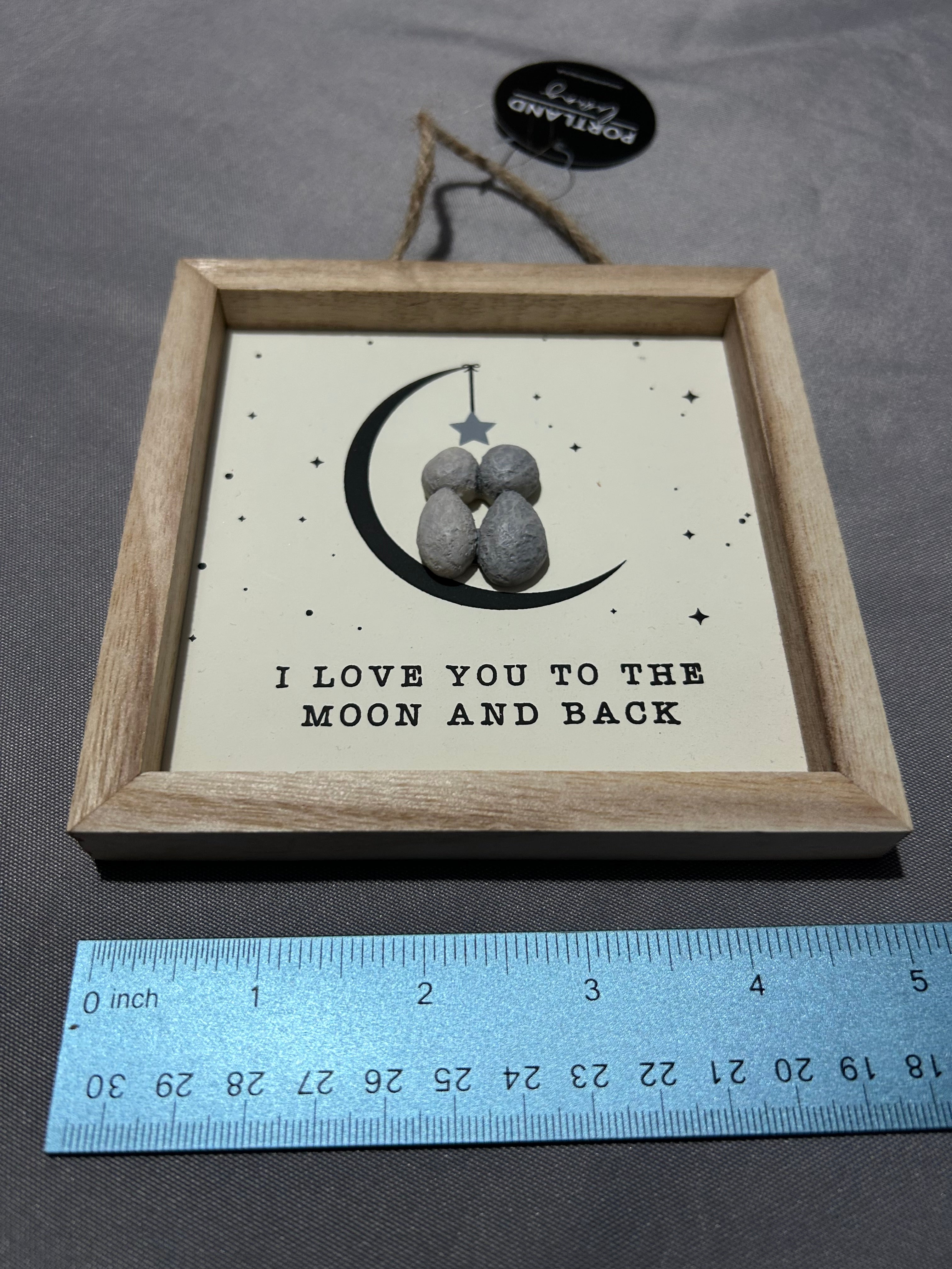 Portland Living I Love You To The Moon And Back Pebble Frame 13cm
