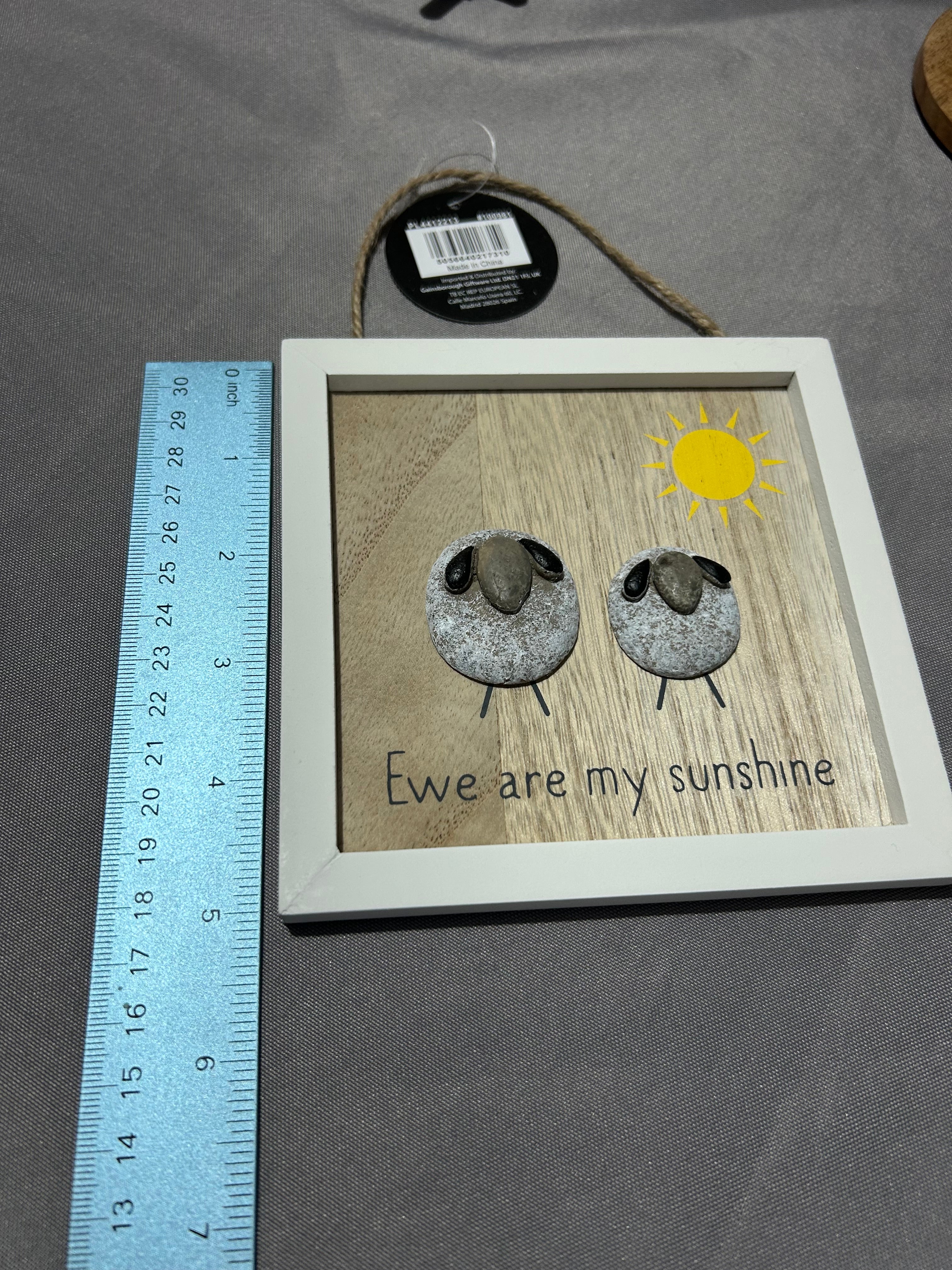 Portland Living Ewe Are My Sunshine Pebble Hanger 13cm
