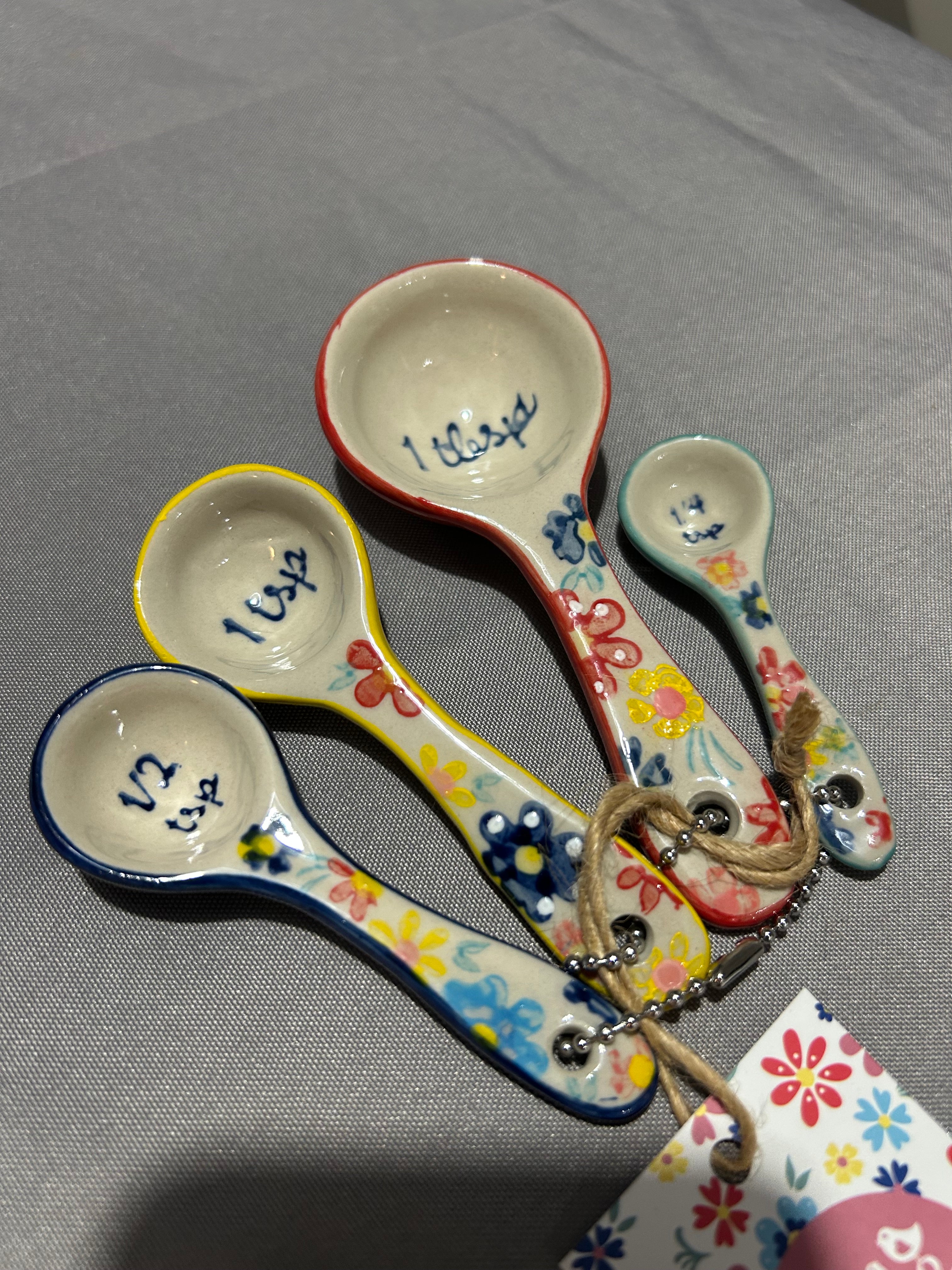 Sass & Belle Folk Floral Measuring Spoons Set of 4