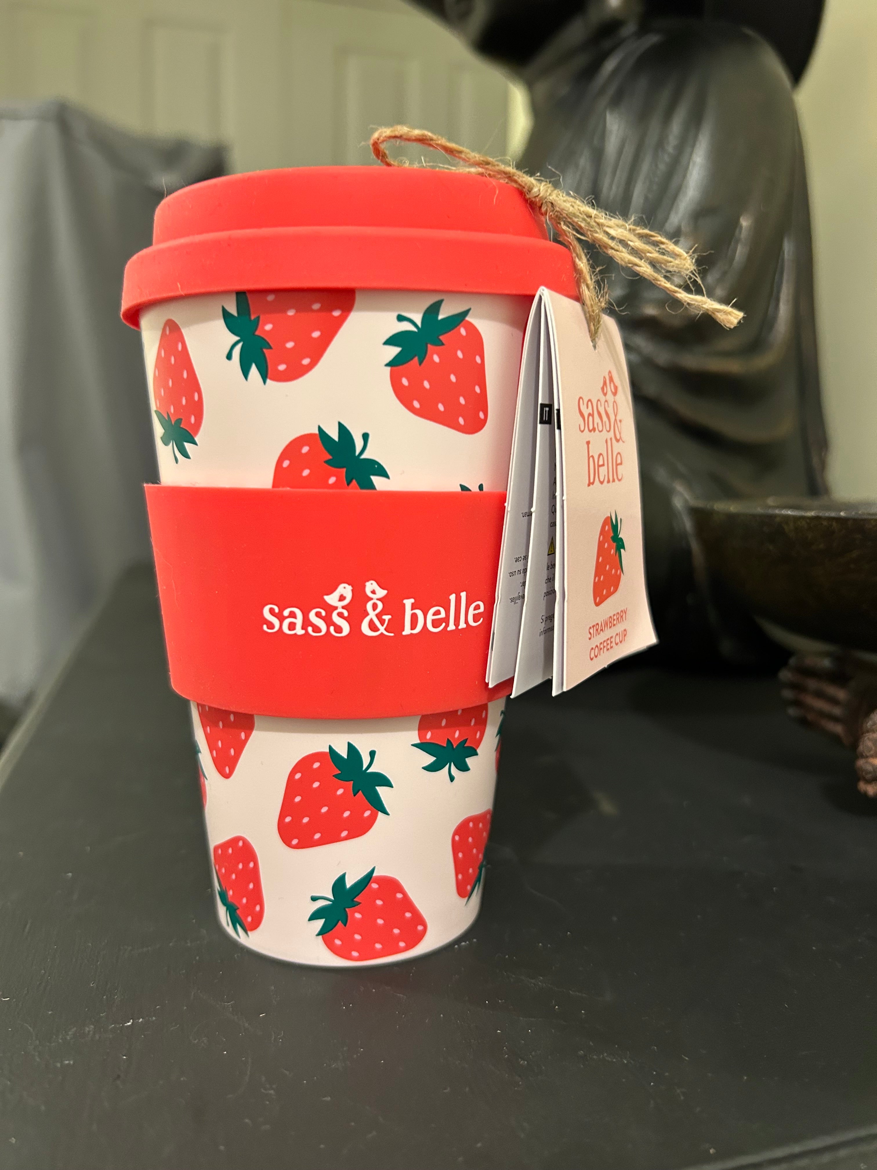 Sass & Belle Strawberry Coffee Travel Cup