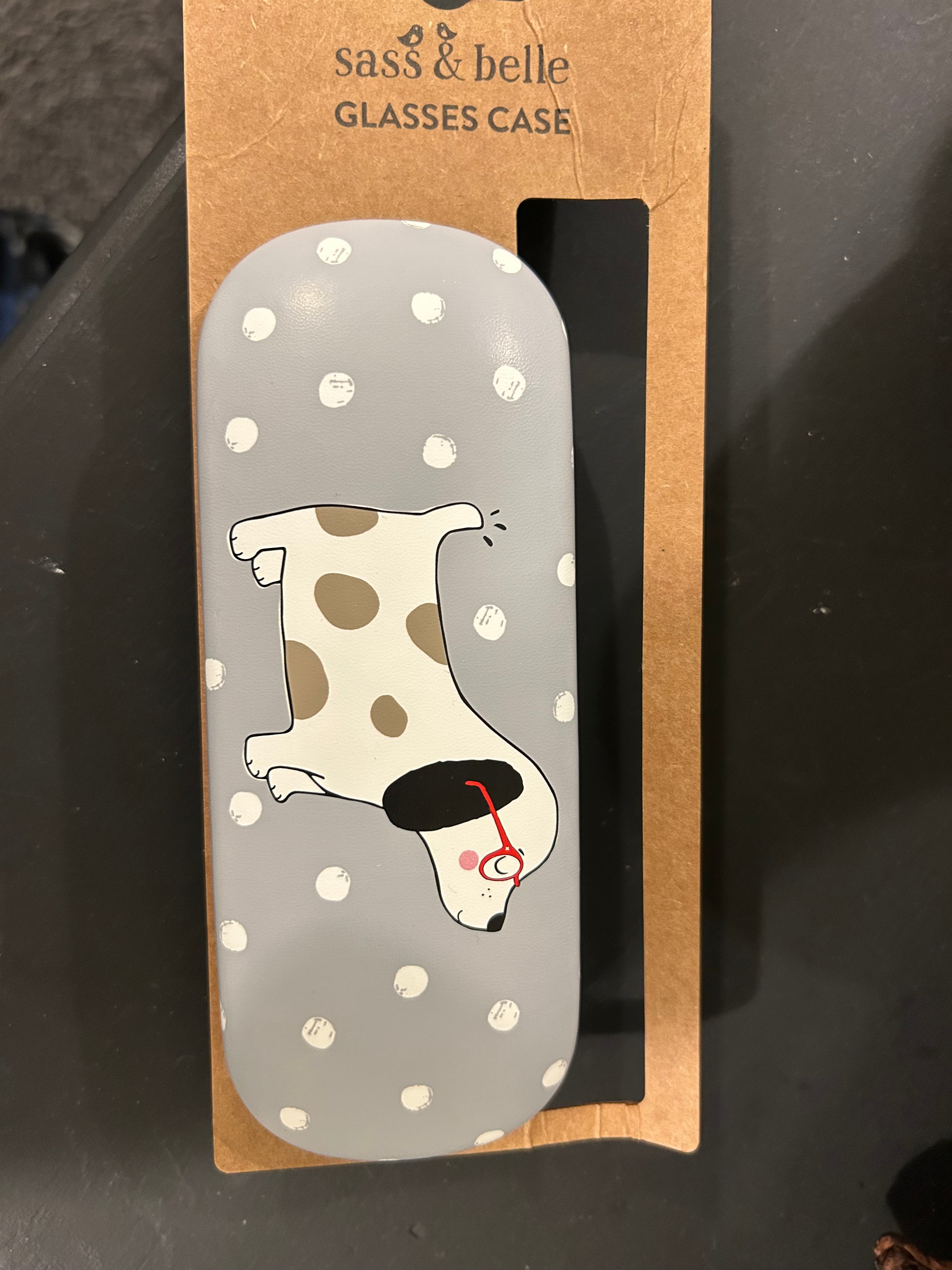 Sass & Belle Barney the Dog glasses Case - Grey