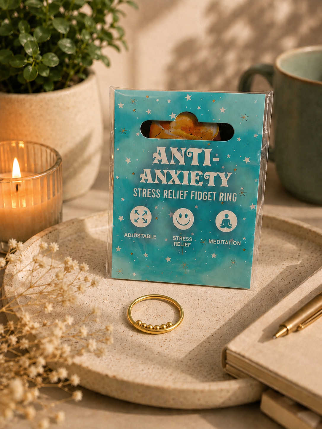 Rain or Shine Anti Anxiety Fidget Ring