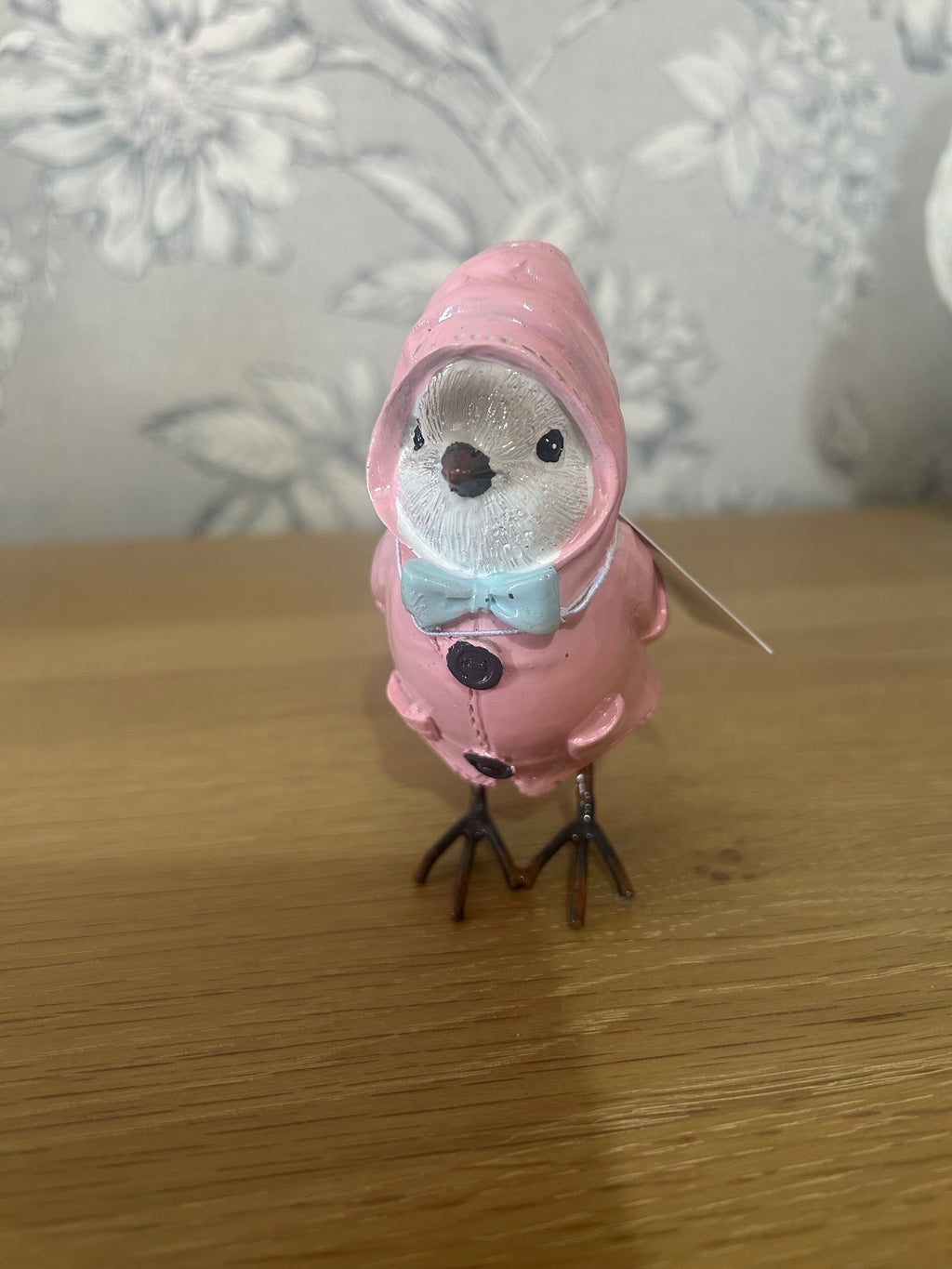 Resin Birds in Coats - Pink