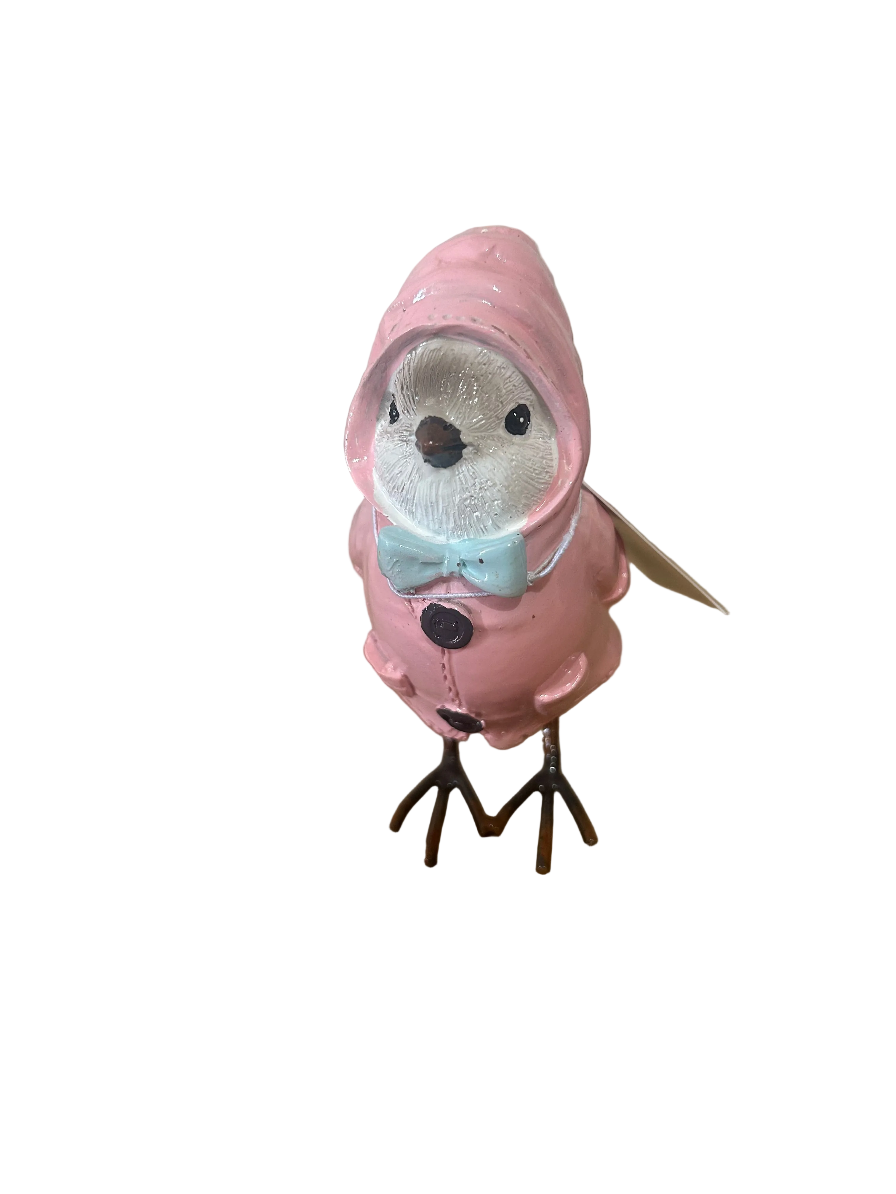 Resin Birds in Coats - Pink