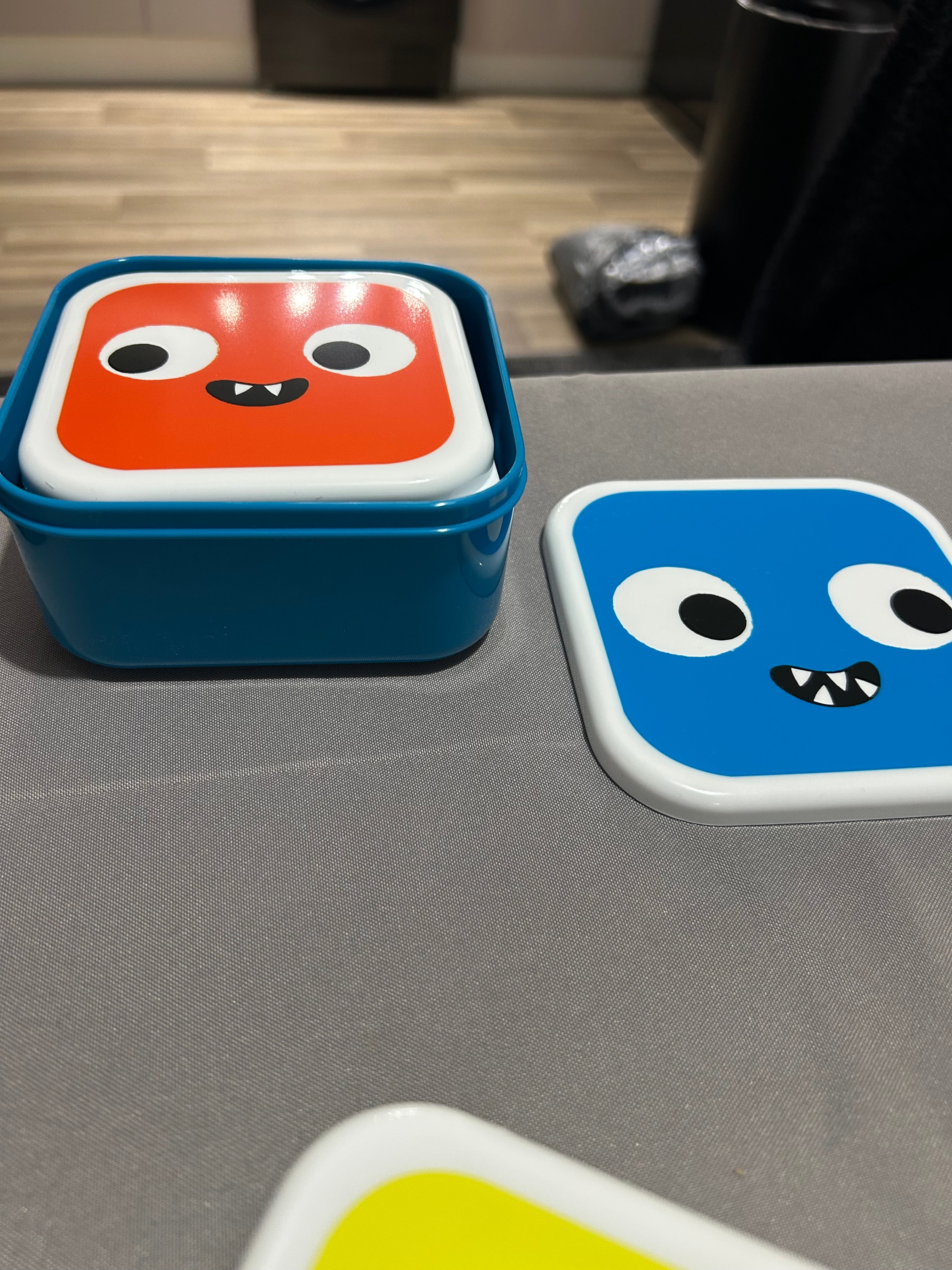Sass & Belle Monster Lunch Boxes — Set of 3