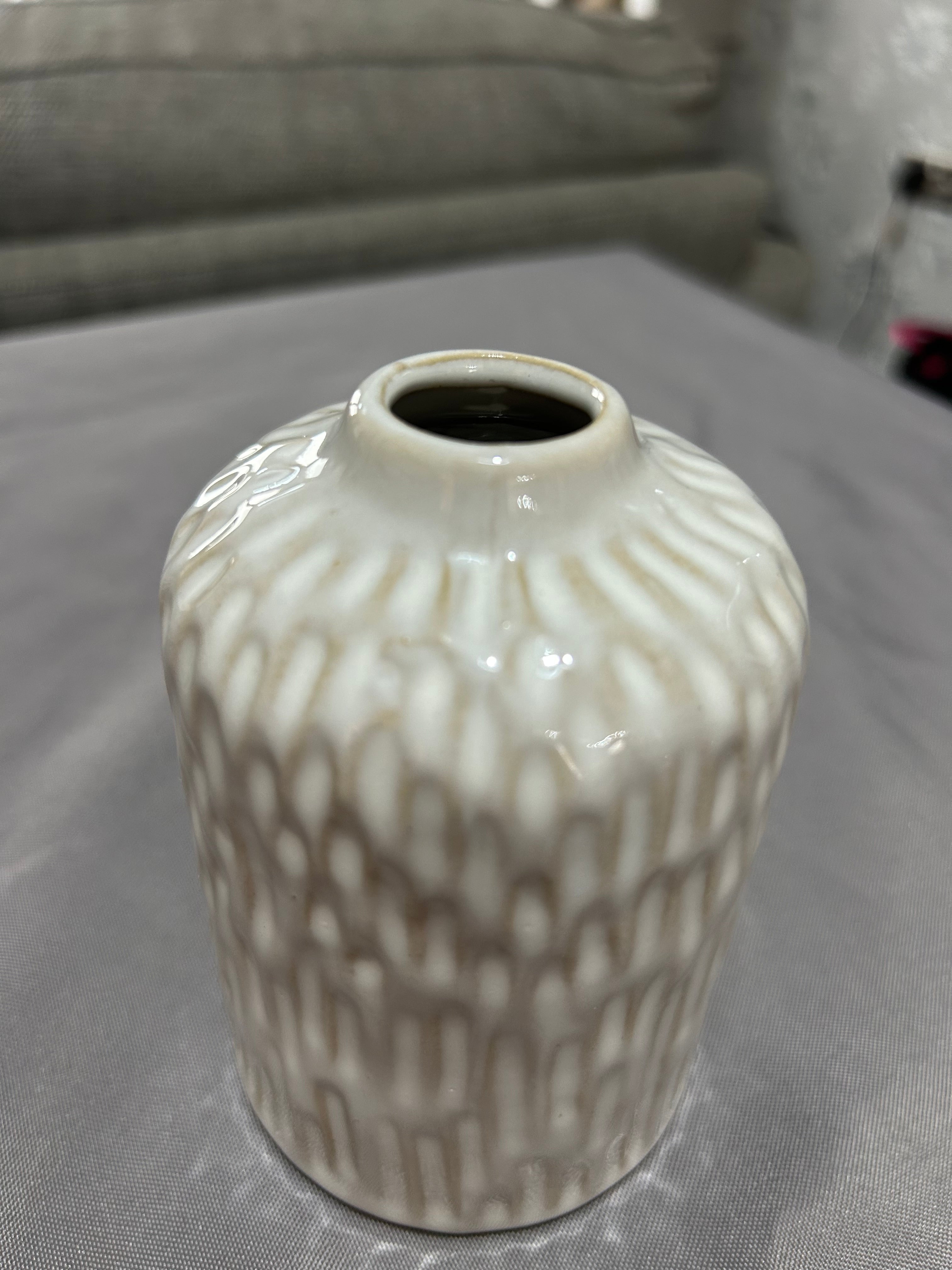 Portland Glazed Ceramic Flower Vase 11cm