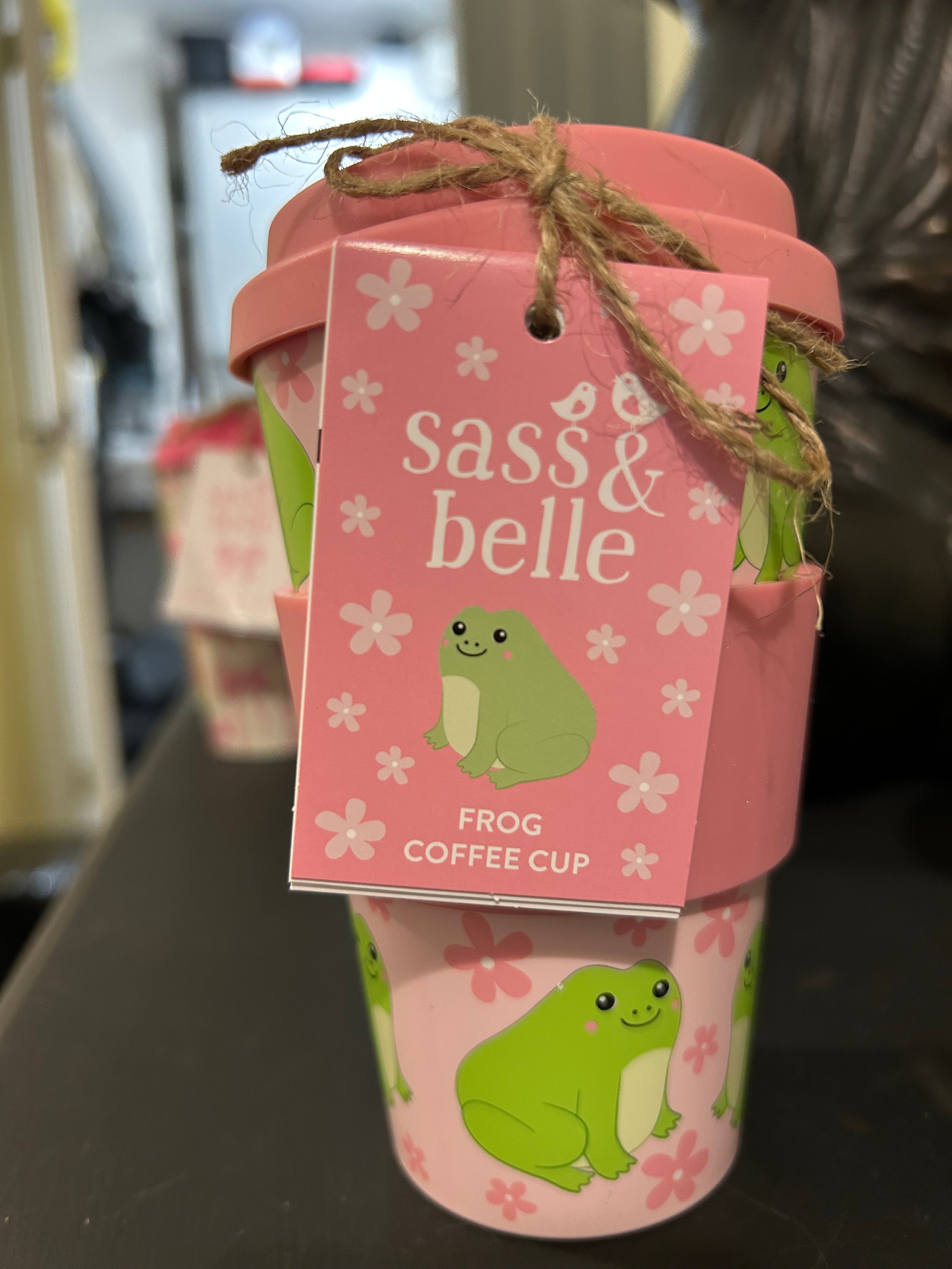 Sass & Belle Frog Travel Coffee Cup