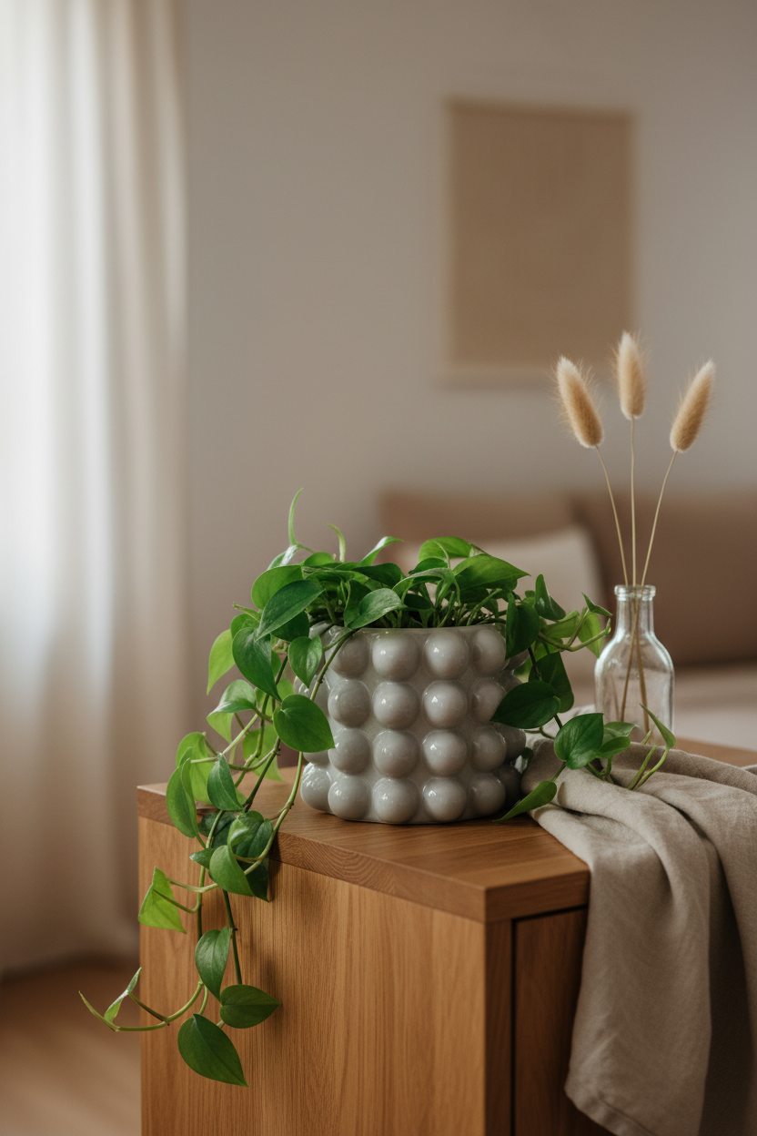 Sass & Belle Grey Bobble Planter Ceramic