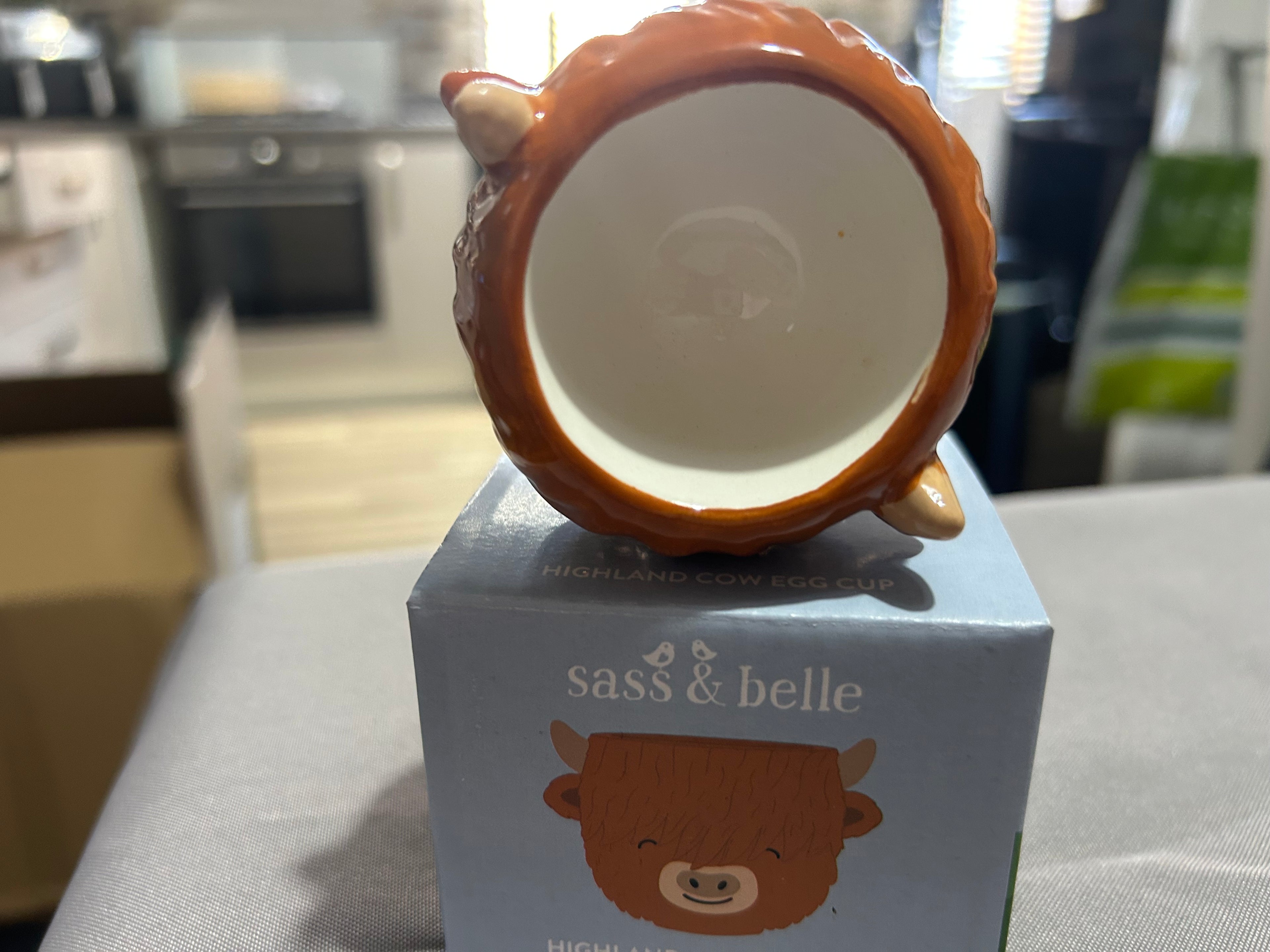 Sass & Belle Highland Cow Ceramic Egg Cup