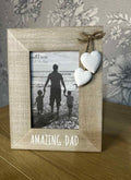 Sass & Belle Amazing Dad Heart Photo Frame