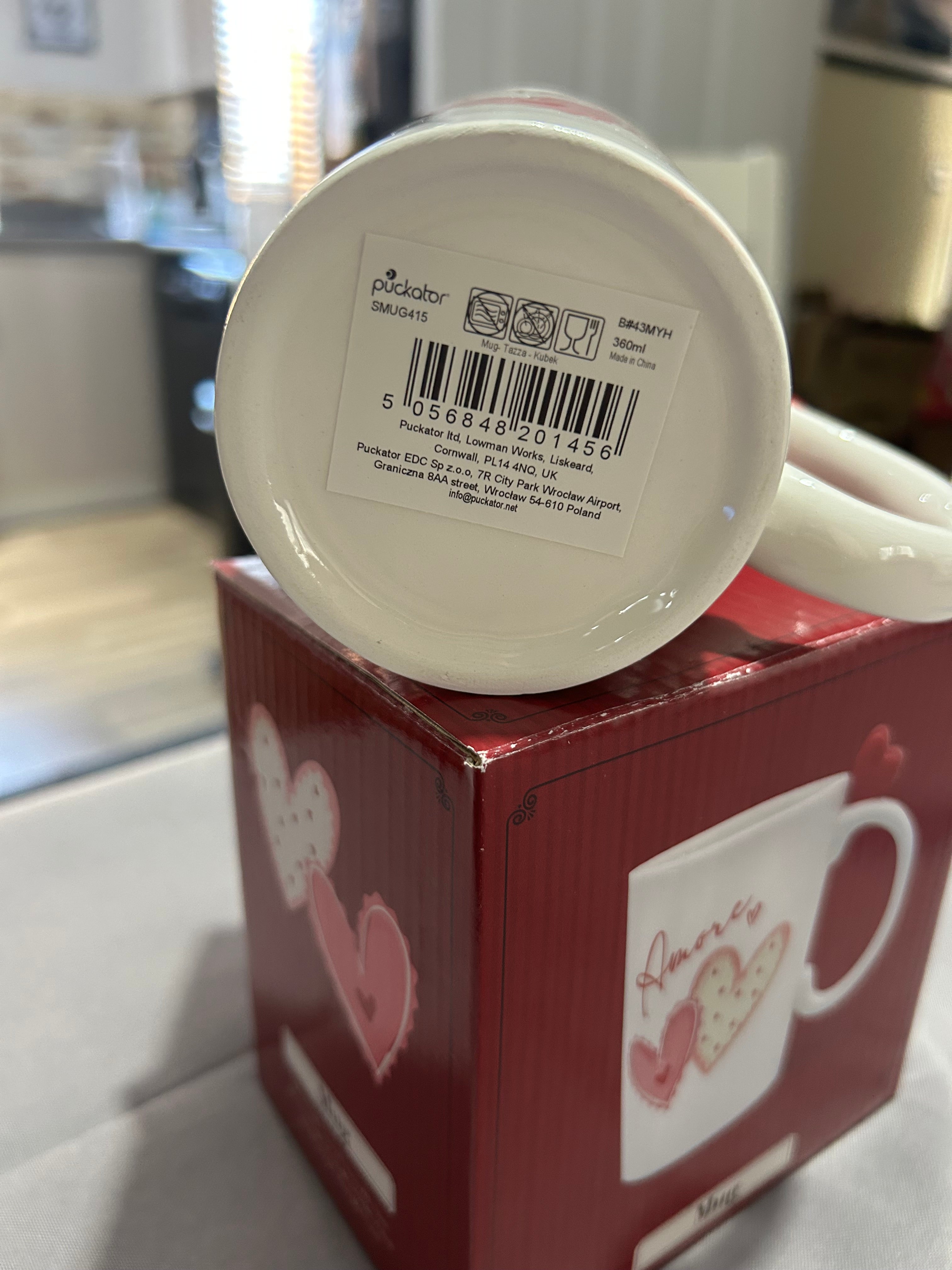 Cute “Amore” Heart Mug 💕 Aesthetic Coffee Cup | Romantic Gift Idea