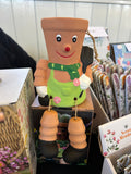 Cute Terracotta Flower Pot Man Planter Fun Garden Patio Decor Indoor/Outdoor