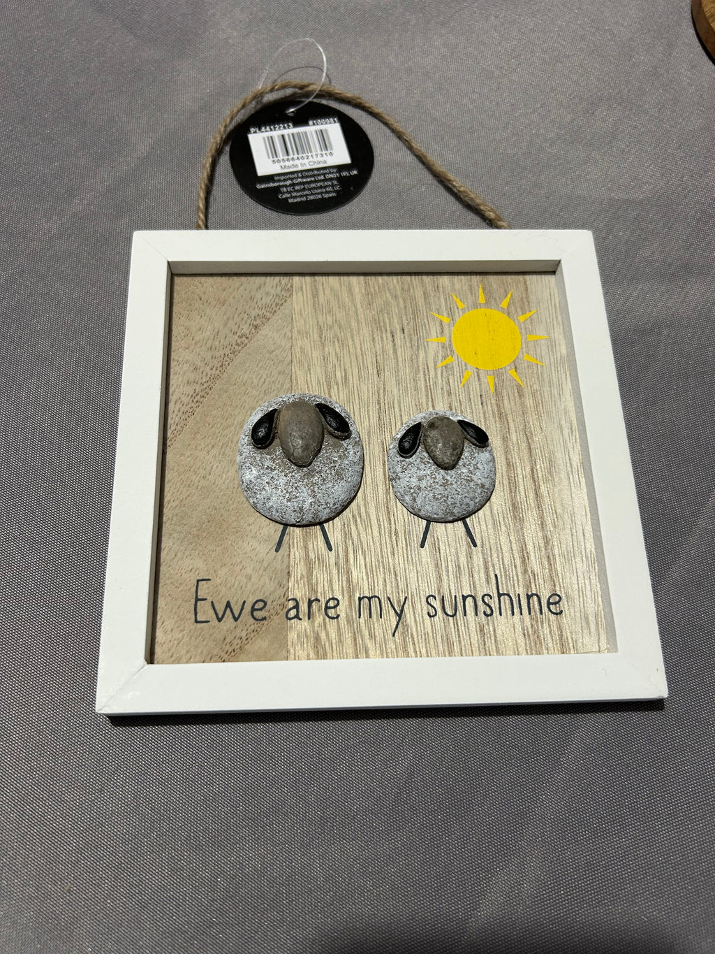 Portland Living Ewe Are My Sunshine Pebble Hanger 13cm