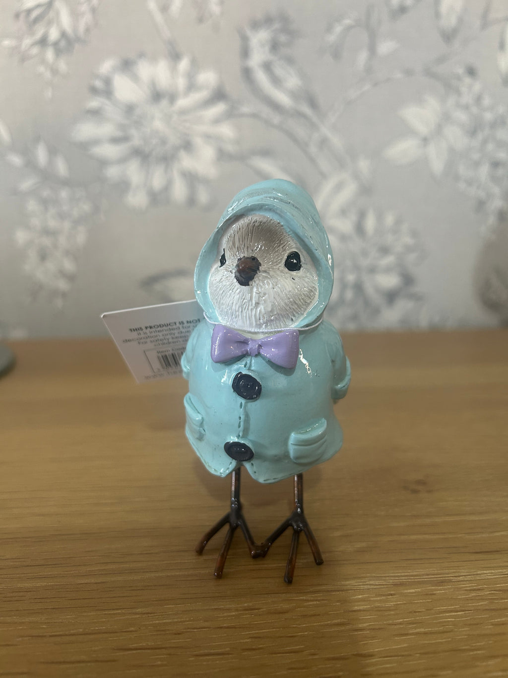 Resin Birds in Coats - Blue