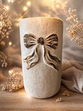 White Bow Design Vase Large