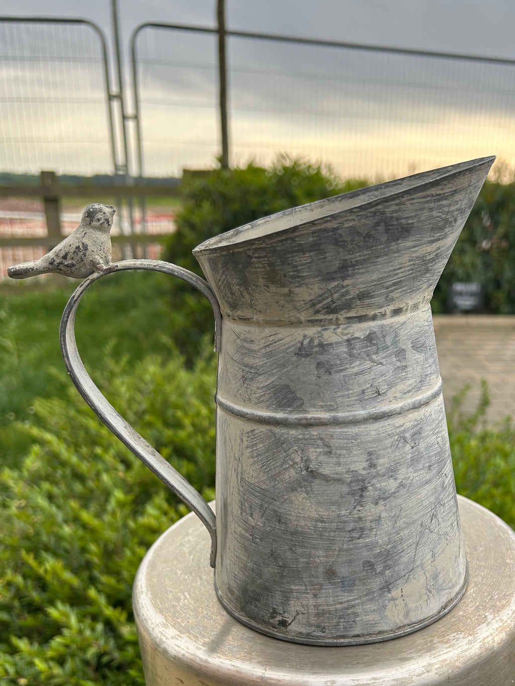 Metal Jug with Bird Handle