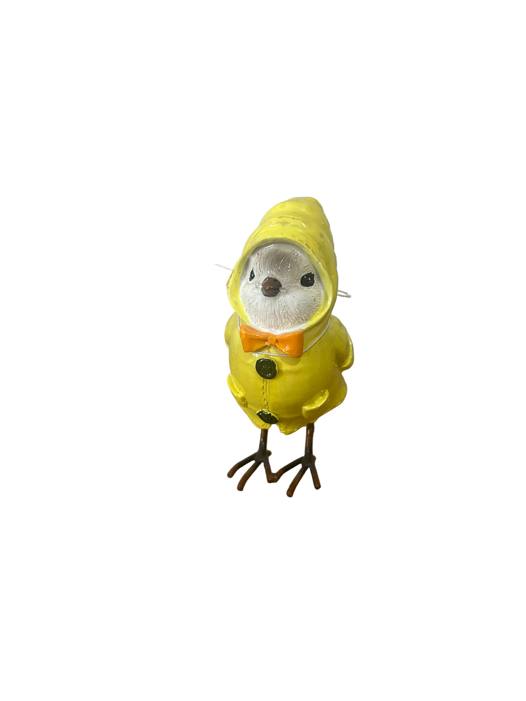 Resin Birds in Coats - yellow