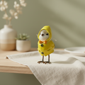 Resin Birds in Coats - yellow