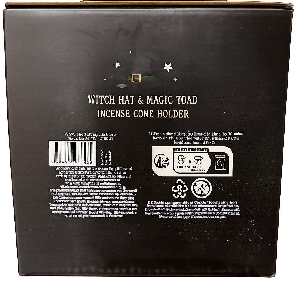 Magick Toad and Witch Hat incense cone holder