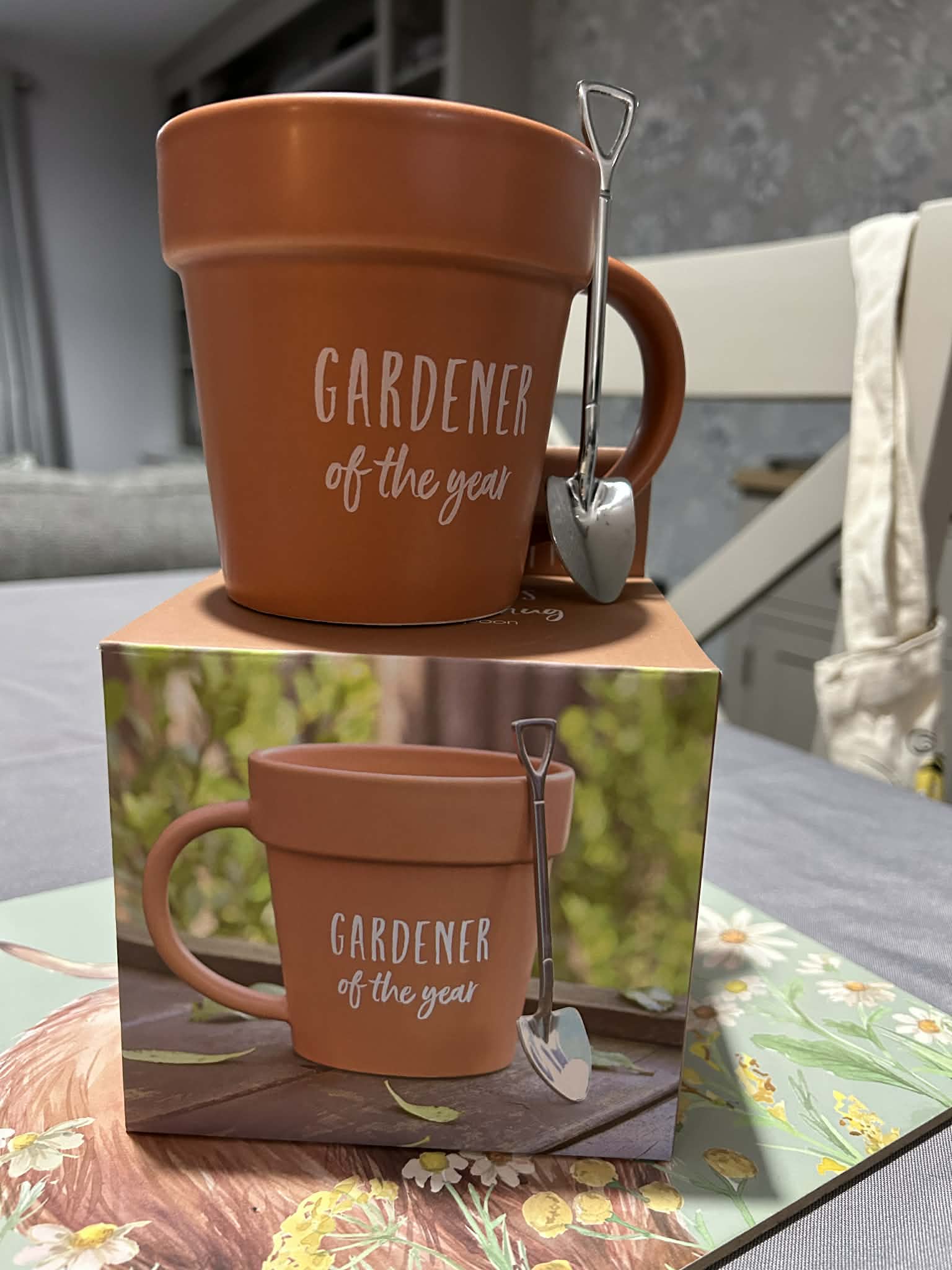 Gardener of the Year Pot Mug and Shovel Spoon, Gift Ideas, Gardener,