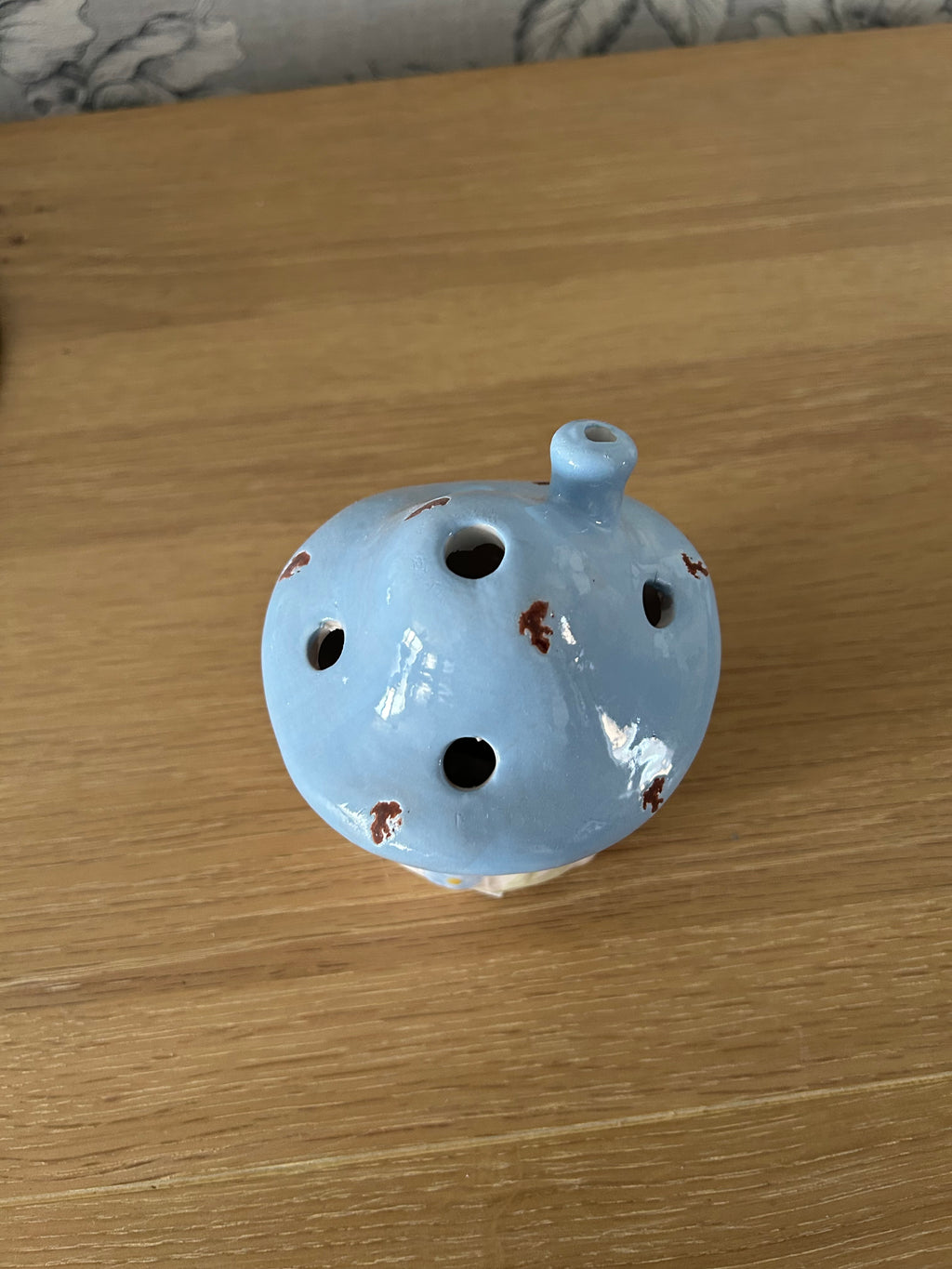 Blue Ceramic Mushroom House Large