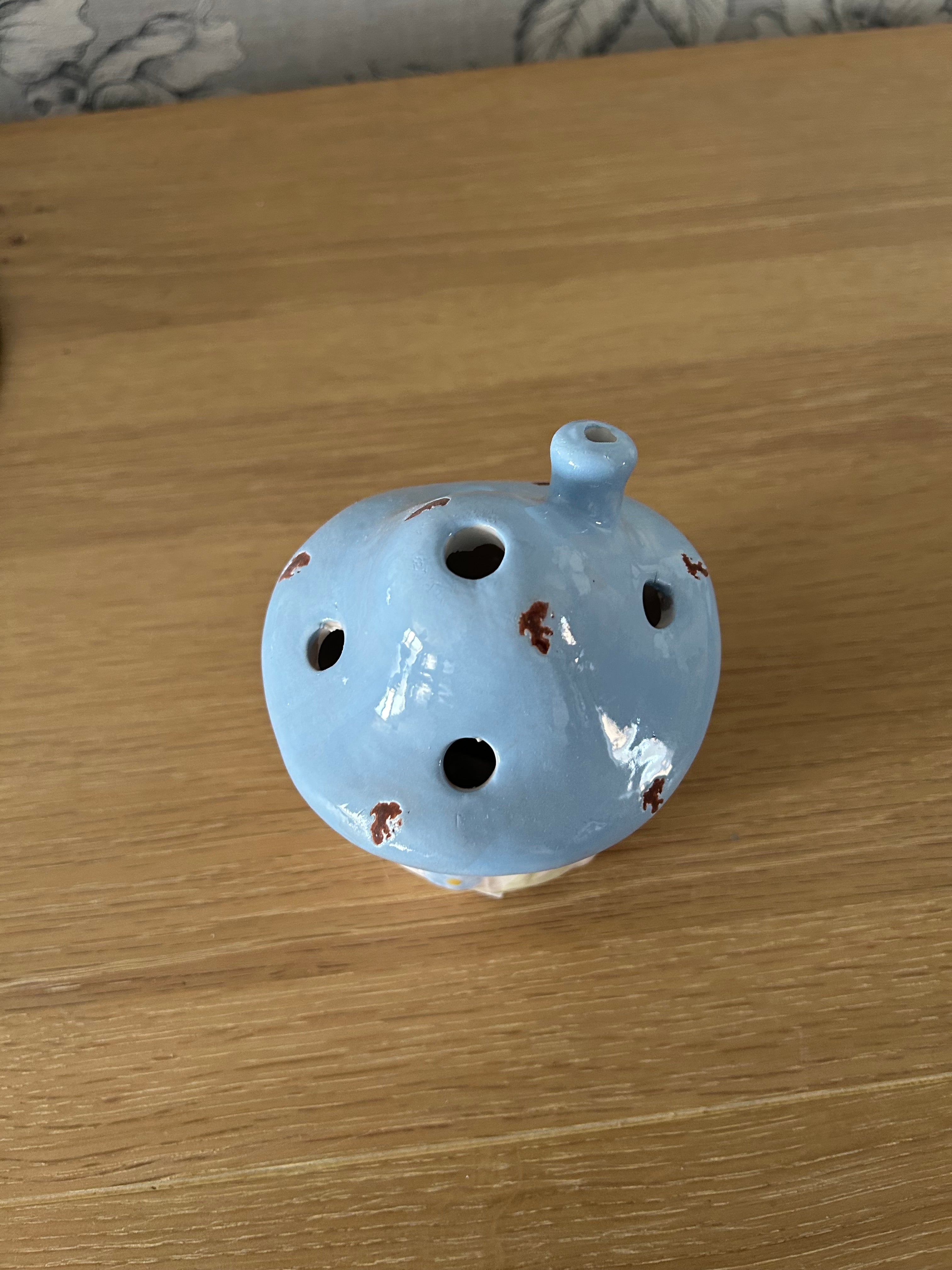 Blue Ceramic Mushroom House Large
