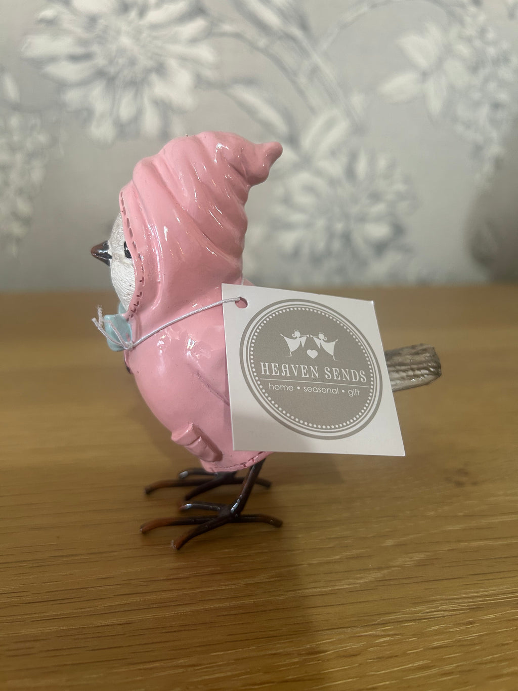 Resin Birds in Coats - Pink