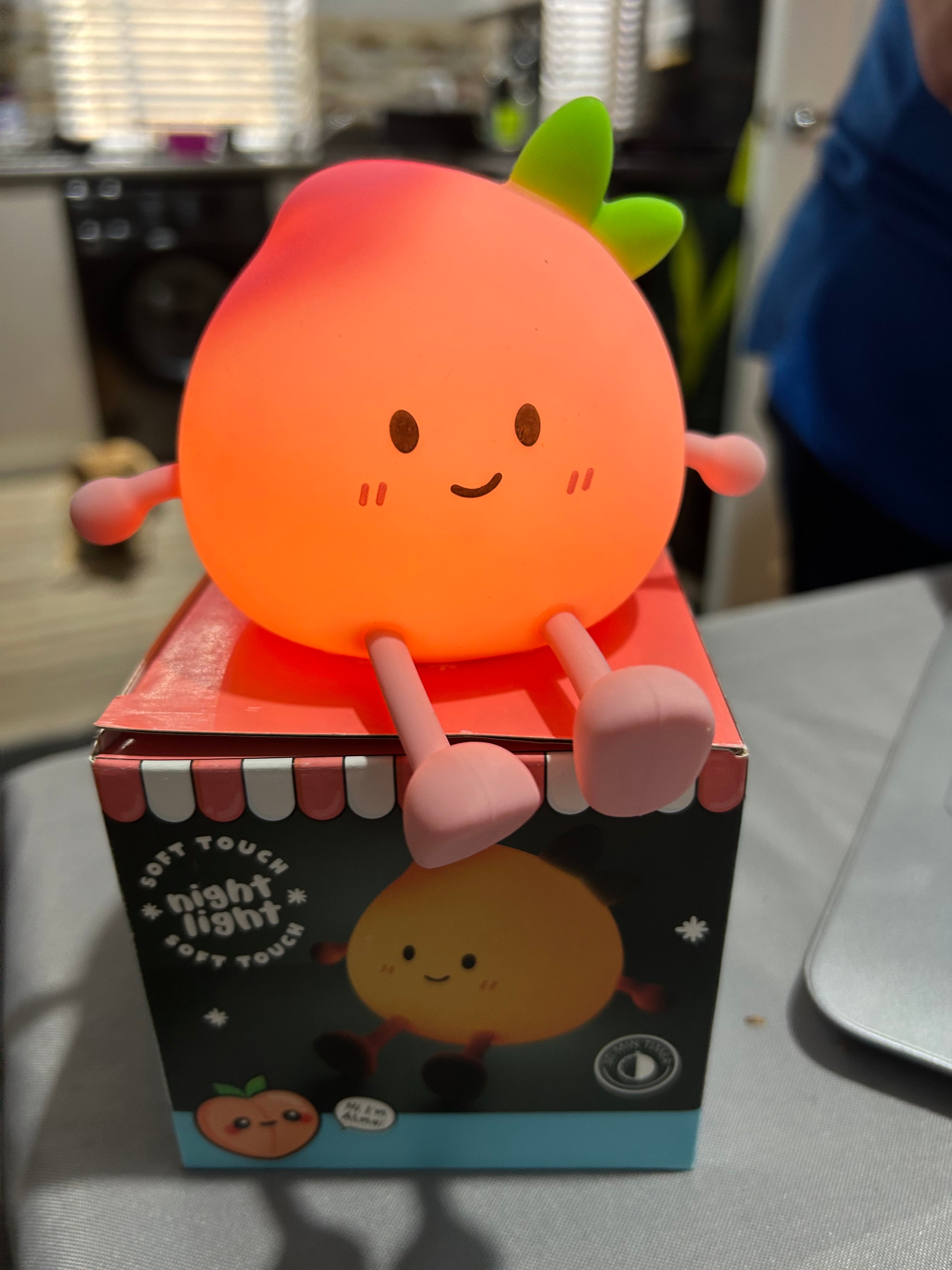 Foodimals Peach Fruit LED Night Light & Phone Stand