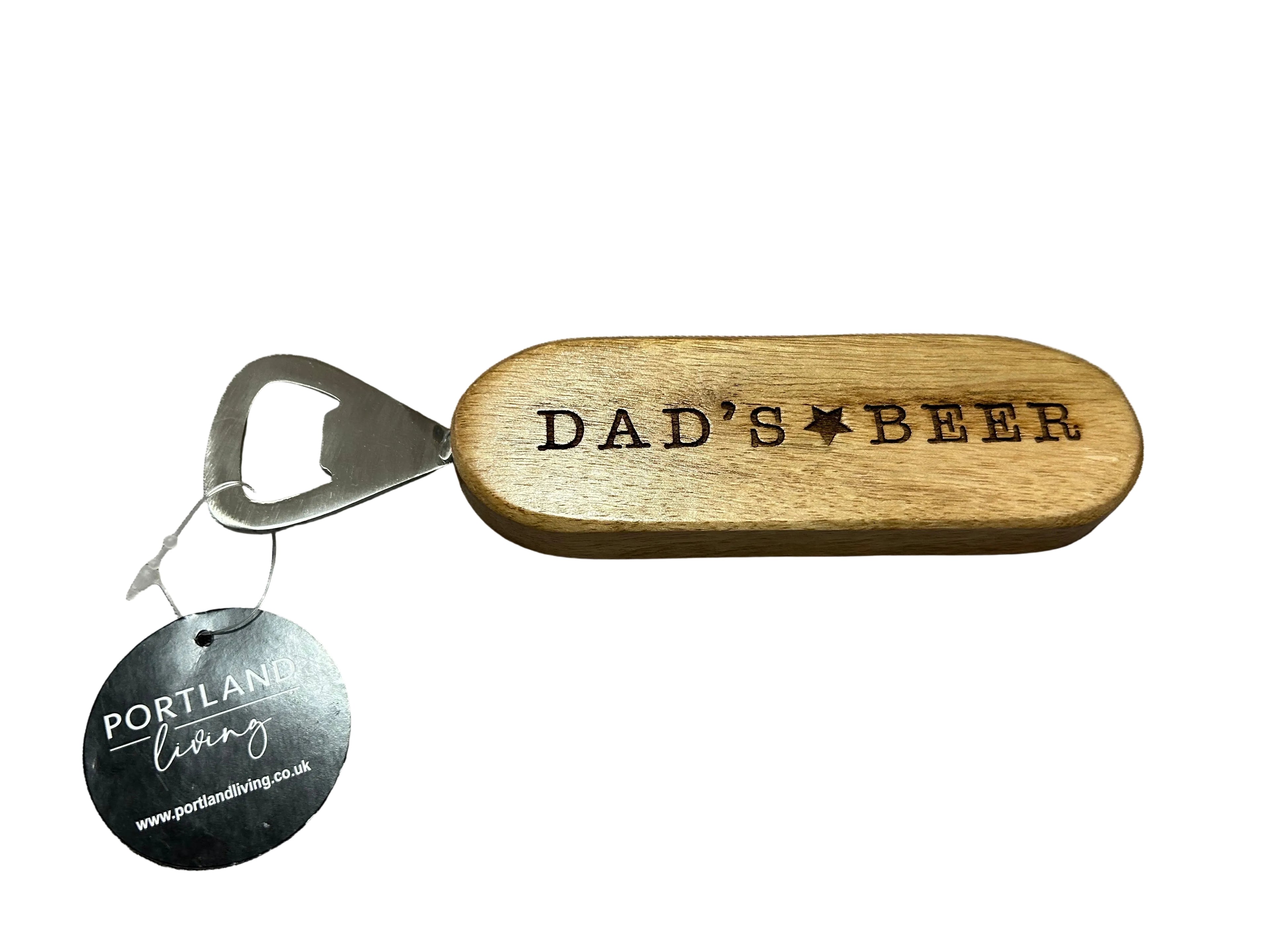 Funny "Dad's Beer" Wooden Bottle Opener