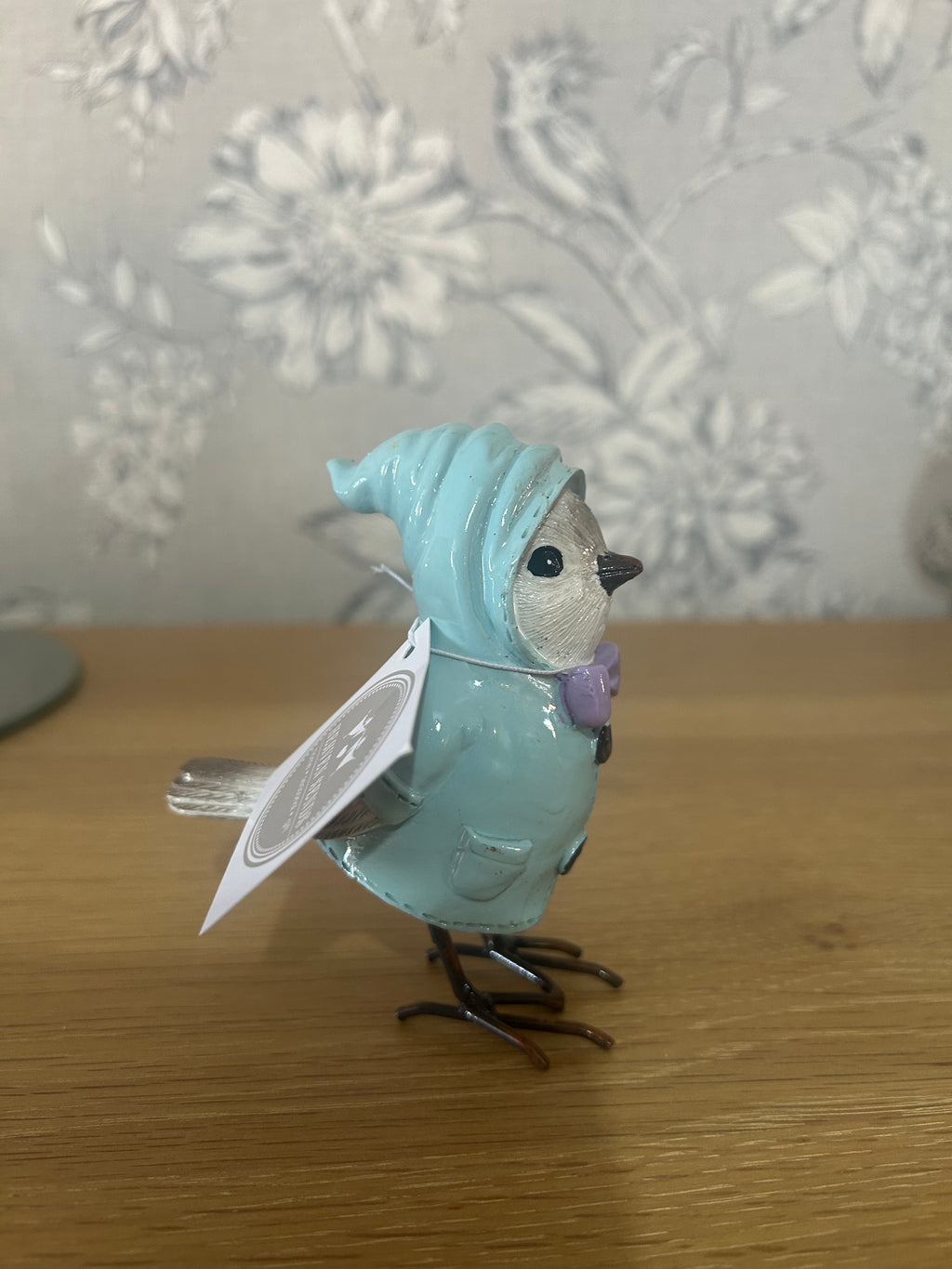 Resin Birds in Coats - Blue