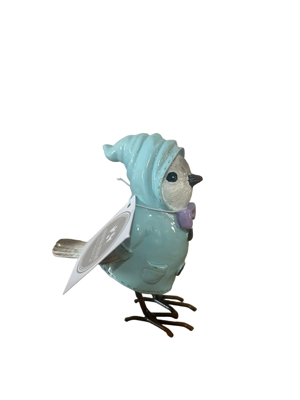 Resin Birds in Coats - Blue