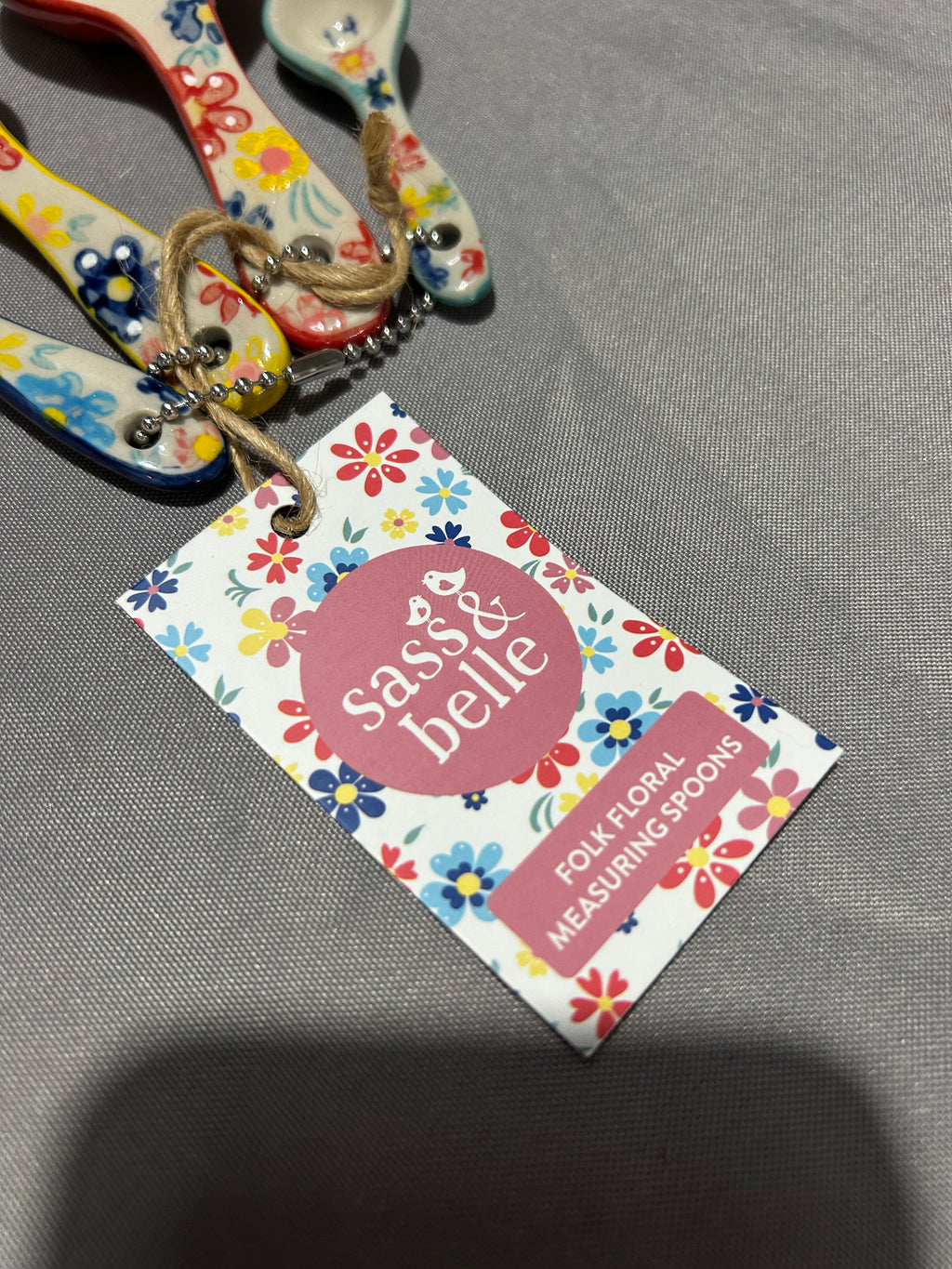 Sass & Belle Folk Floral Measuring Spoons Set of 4