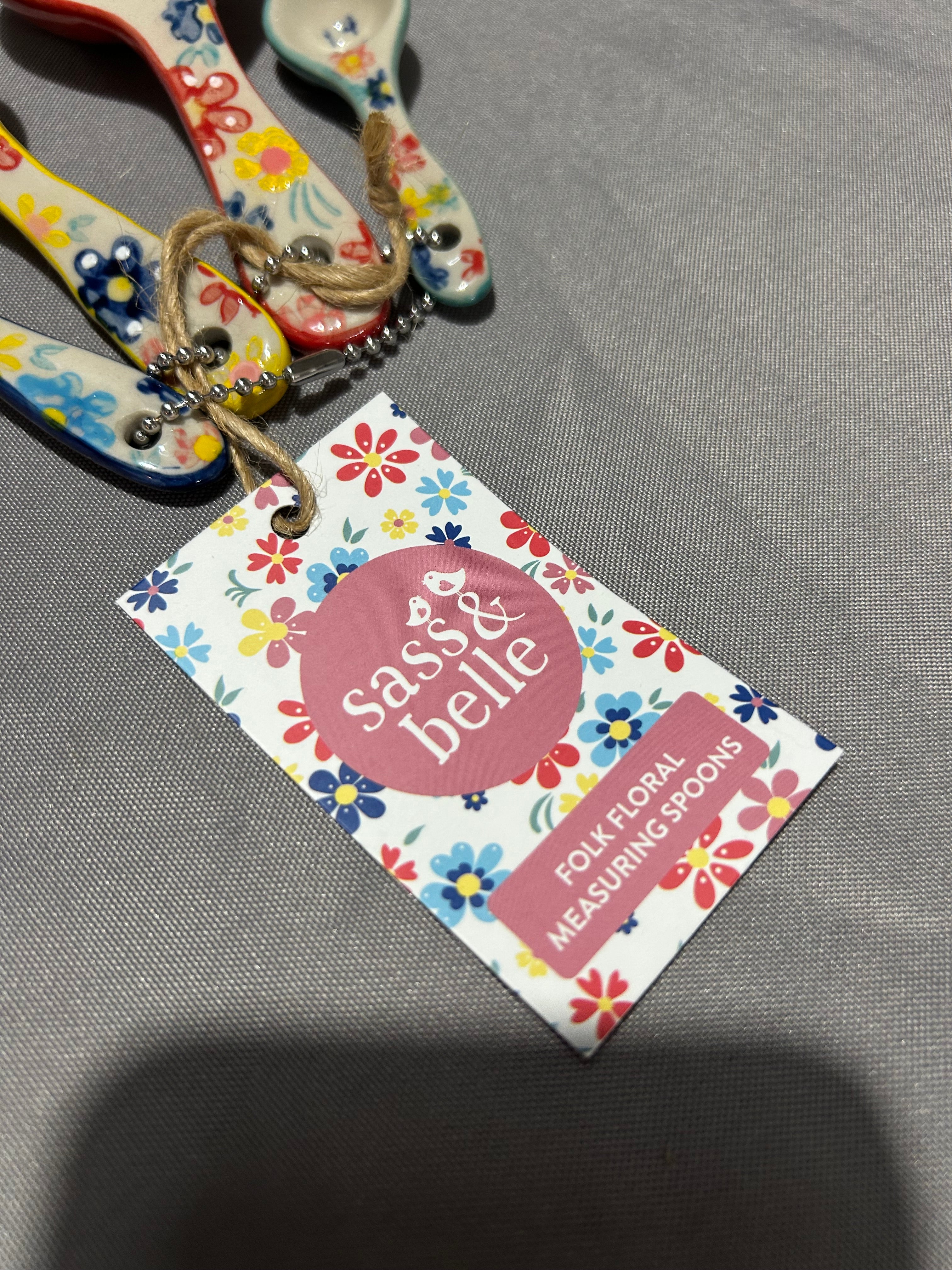 Sass & Belle Folk Floral Measuring Spoons Set of 4