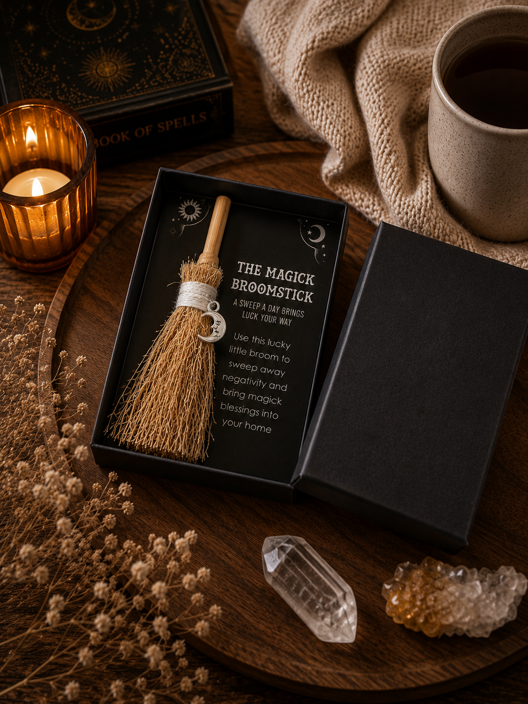 Crescent Moon Mini Lucky broomstick