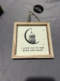 Portland Living I Love You To The Moon And Back Pebble Frame 13cm