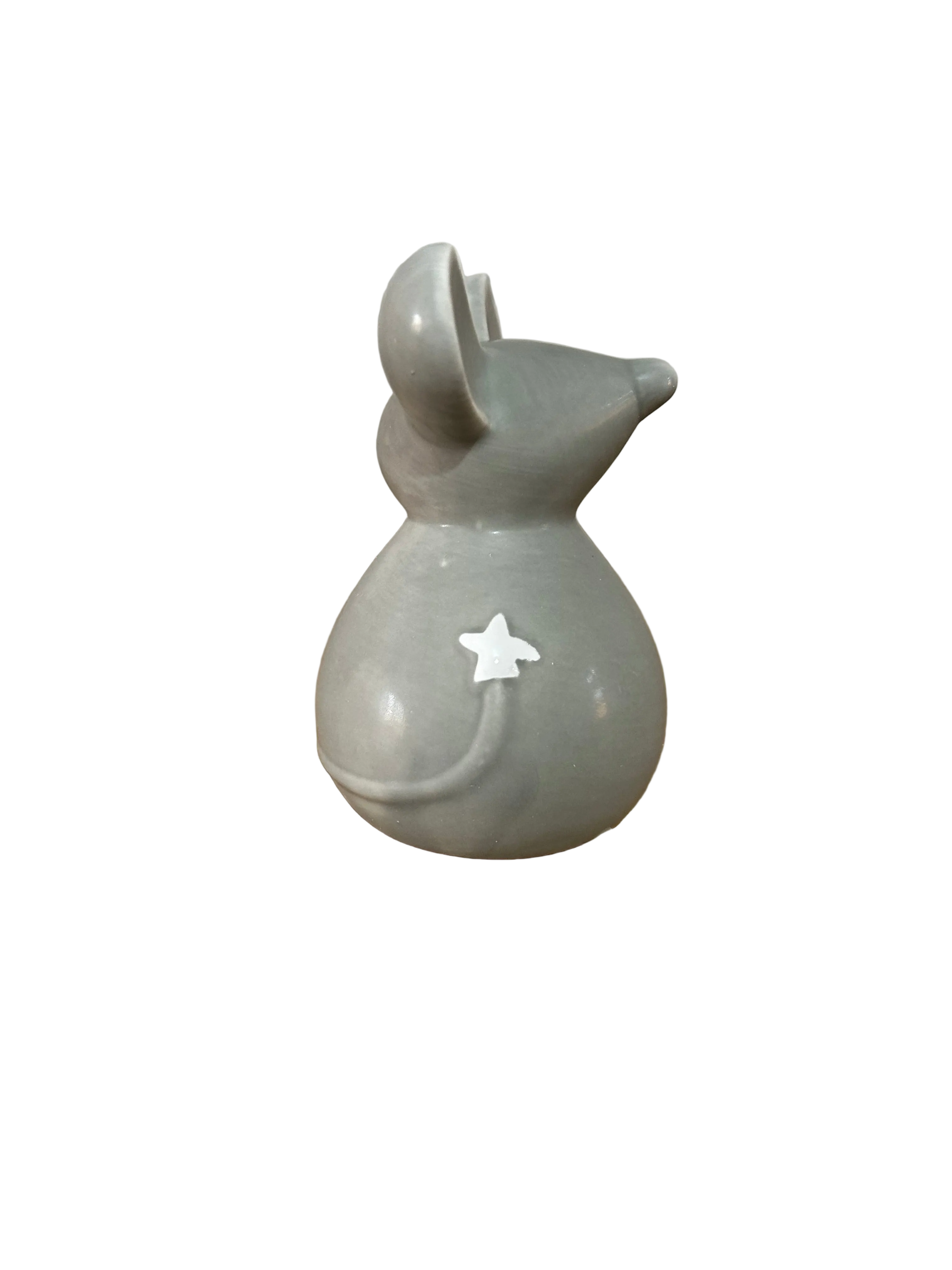Medium Ceramic Standing Mouse Grey