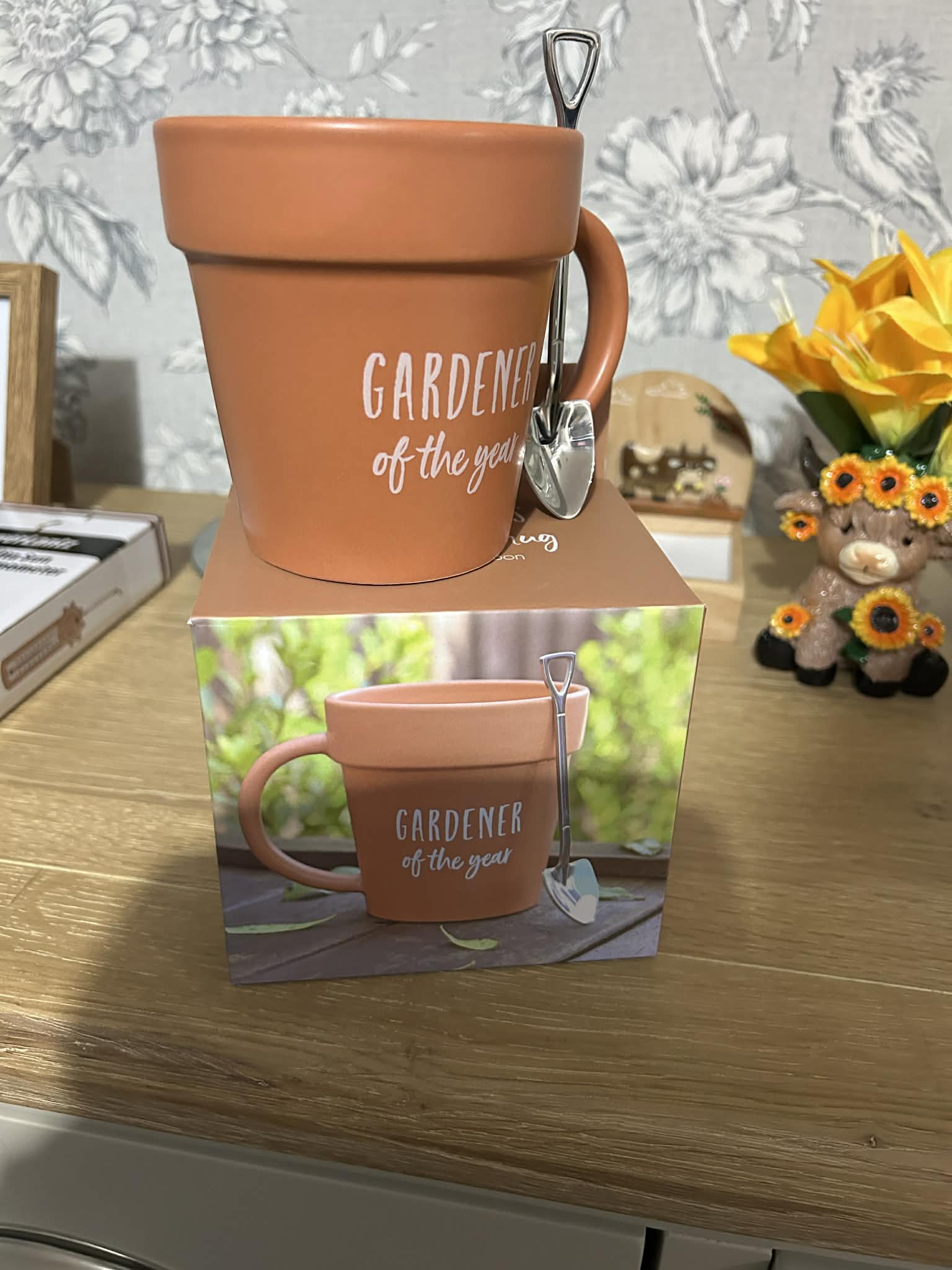 Gardener of the Year Pot Mug and Shovel Spoon, Gift Ideas, Gardener,
