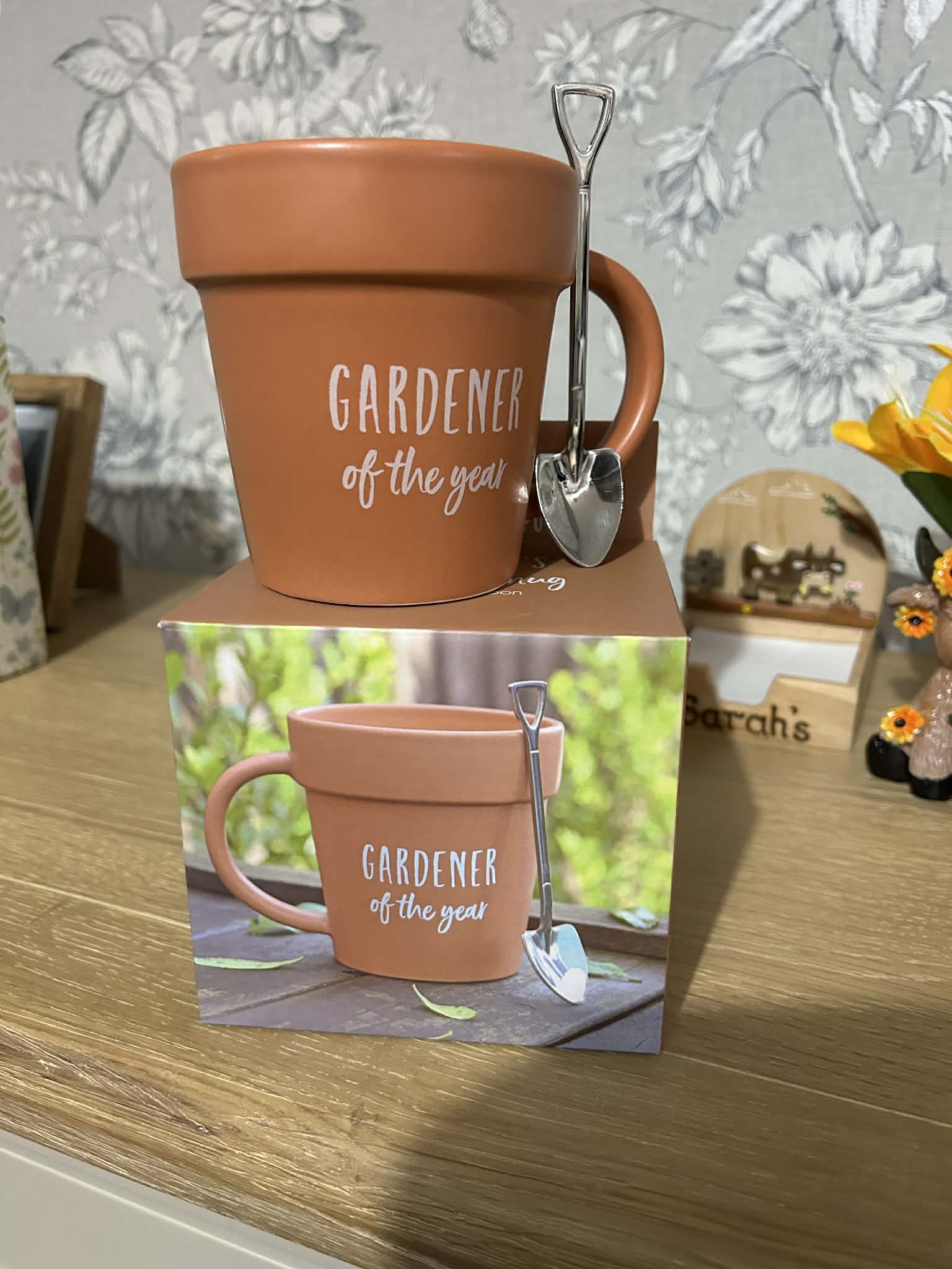Gardener of the Year Pot Mug and Shovel Spoon, Gift Ideas, Gardener,