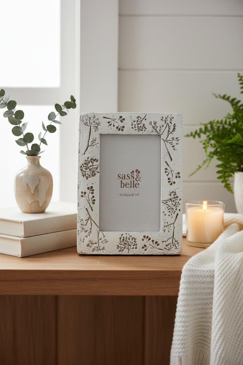 Sass & Belle Flower Imprint Photo Frame