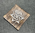 Mango  Wood Square Incense Holder