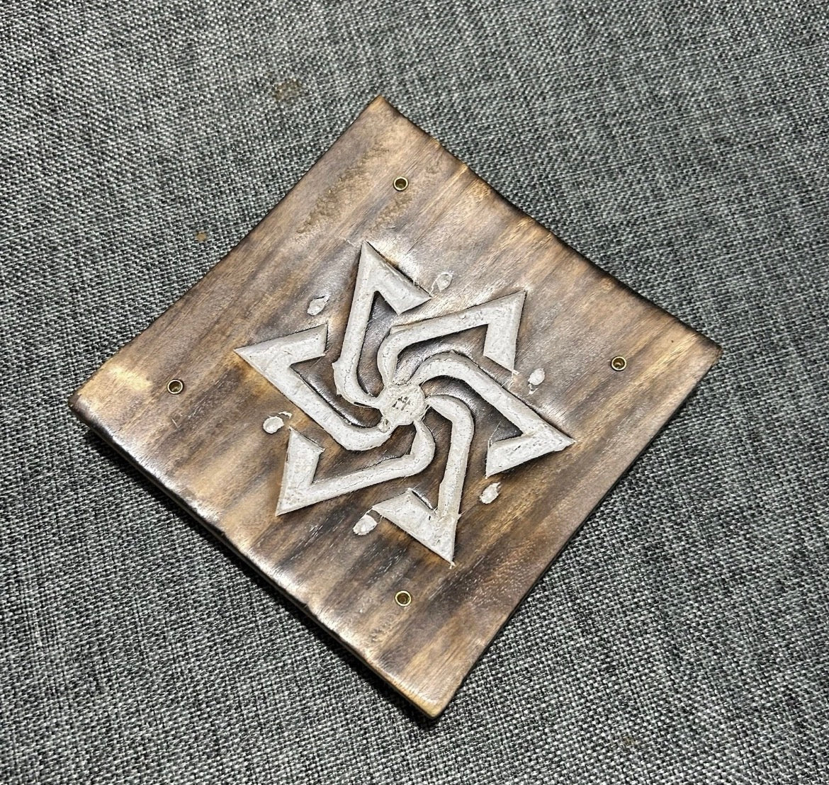 Mango  Wood Square Incense Holder