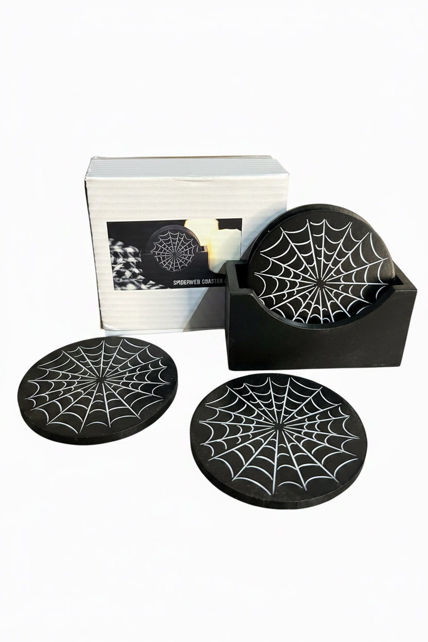 Spider Web Coaster Set