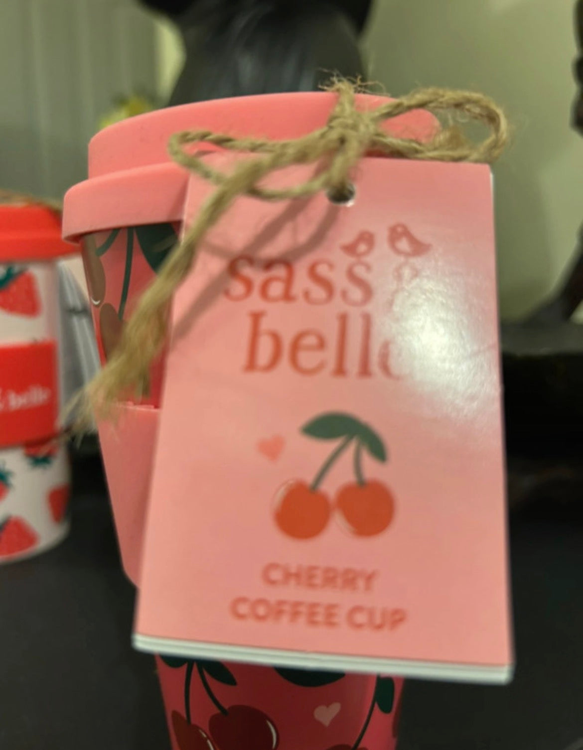 Sass & Belle Cherry Travel Coffee Cup
